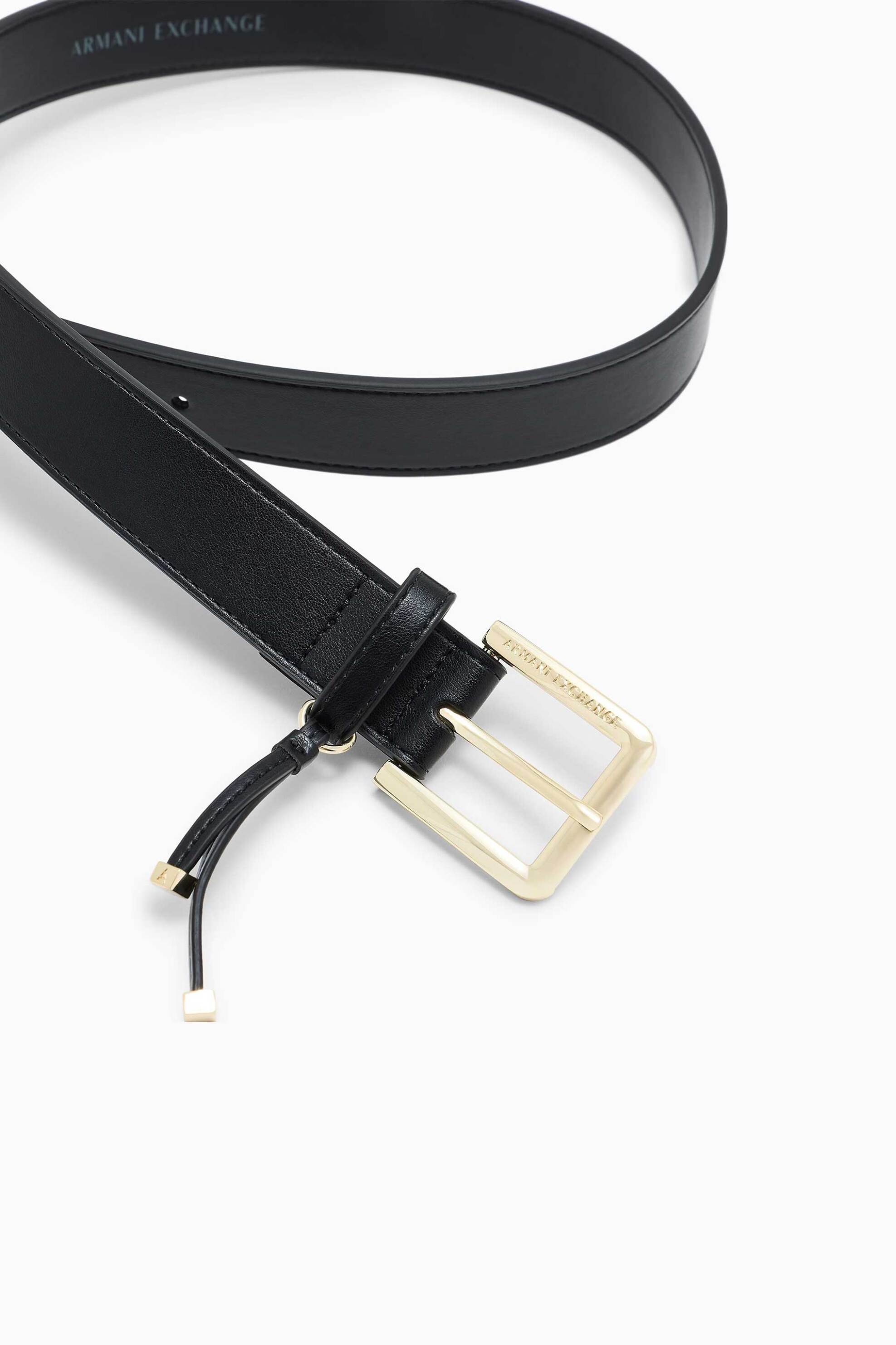 Armani Exchange γυναικεία ζώνη με μεταλλική αγκράφα με λογότυπο - XW003081AF19902 Μαύρο