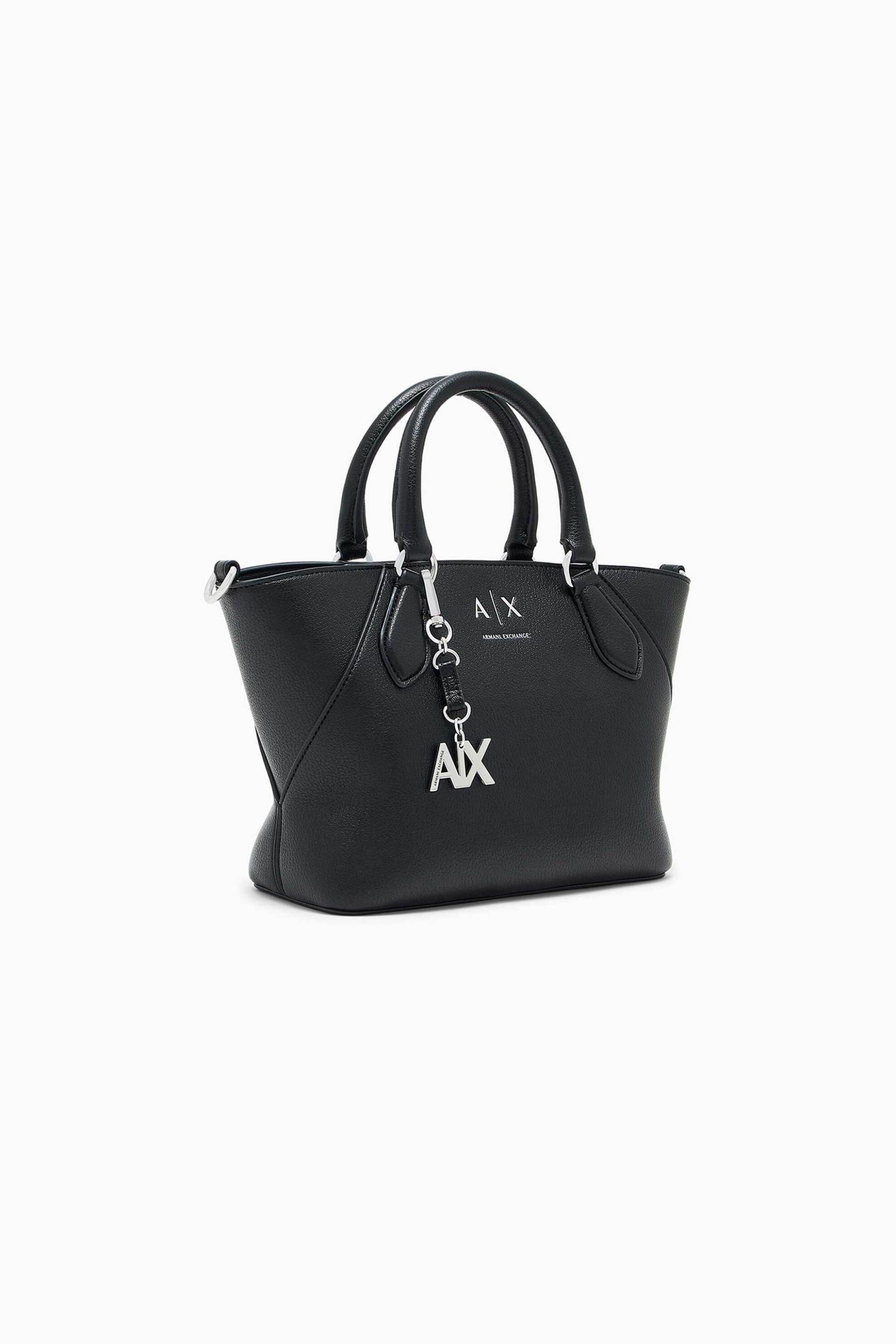 Armani Exchange γυναικεία τσάντα χειρός με monogram - XW003143AF26569 Μαύρο