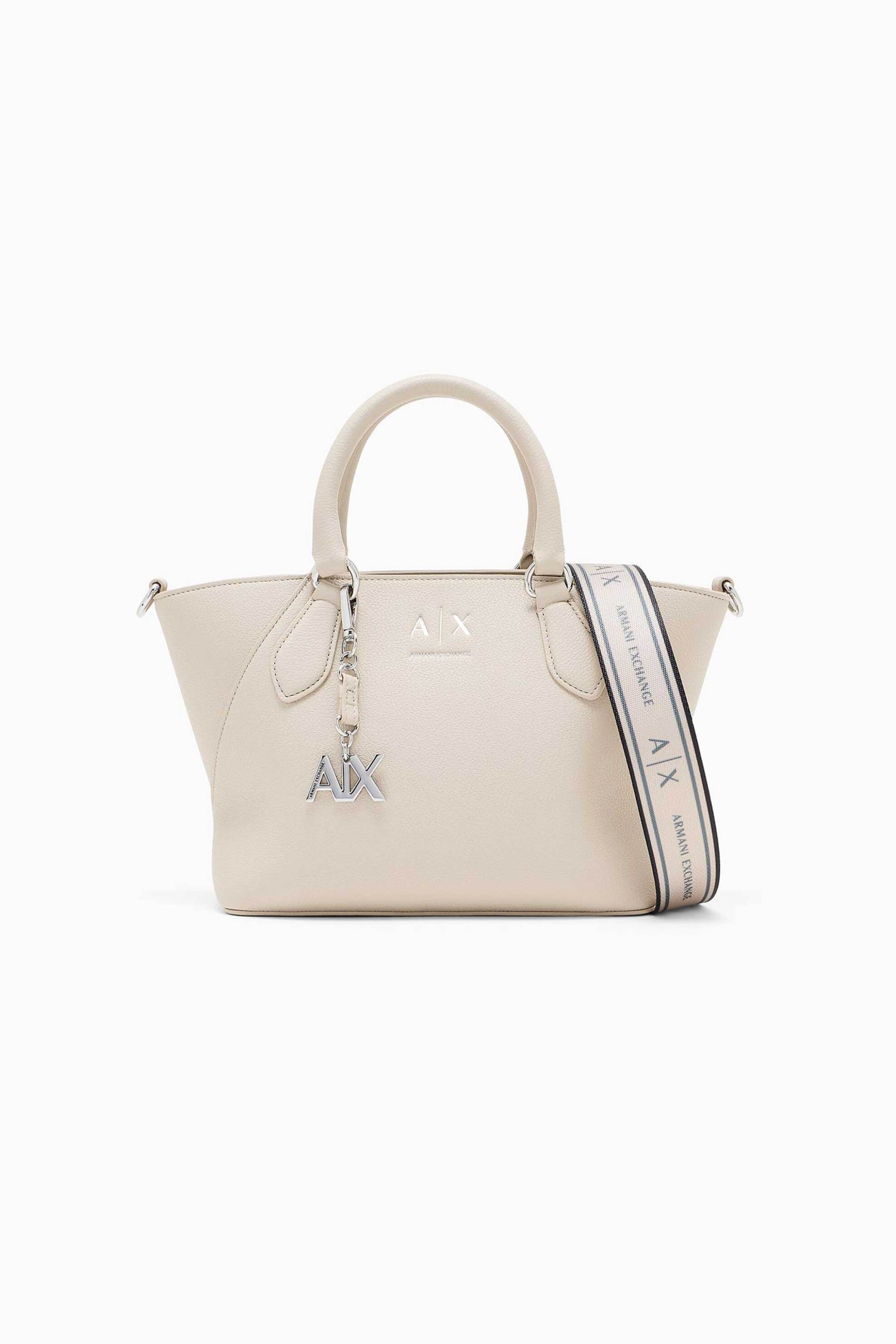 ARMANI EXCHANGE Armani Exchange γυναικεία τσάντα χειρός με monogram - XW003143AF26569 Υπόλευκο
