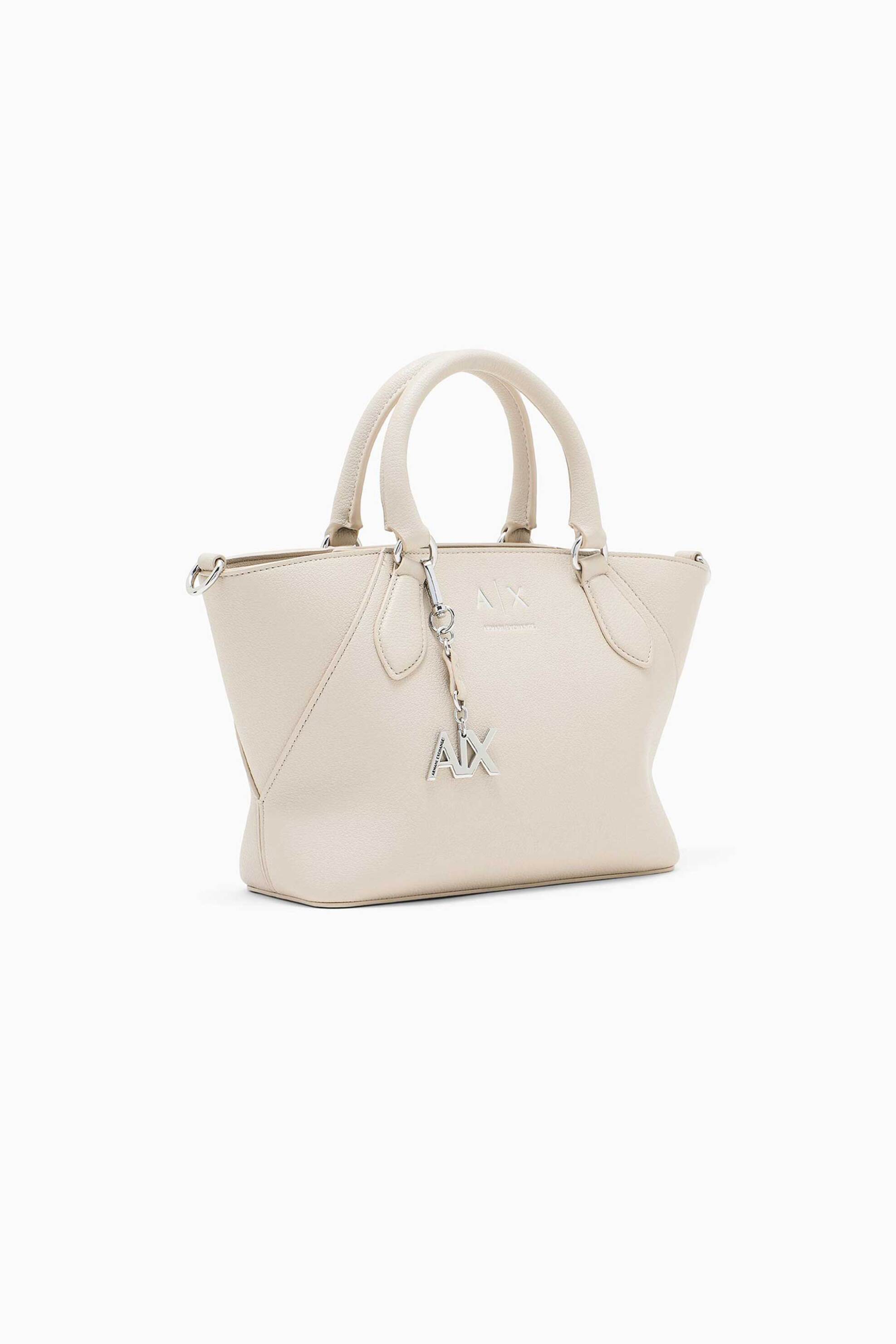 Armani Exchange γυναικεία τσάντα χειρός με monogram - XW003143AF26569 Υπόλευκο