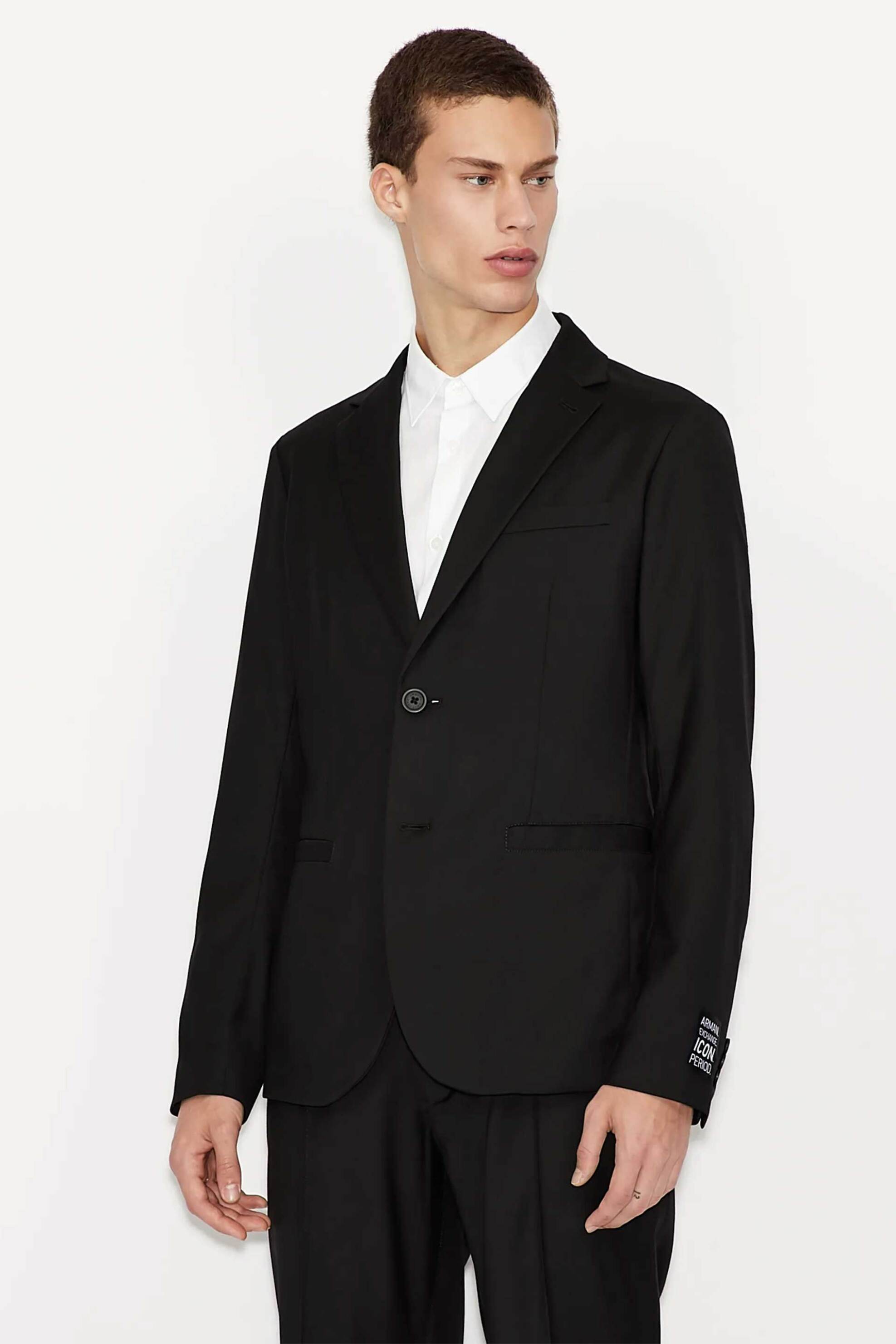 ARMANI EXCHANGE Armani Exchange ανδρικό σακάκι μονόχρωμο - 8NZGP1ZNPMZ Μαύρο