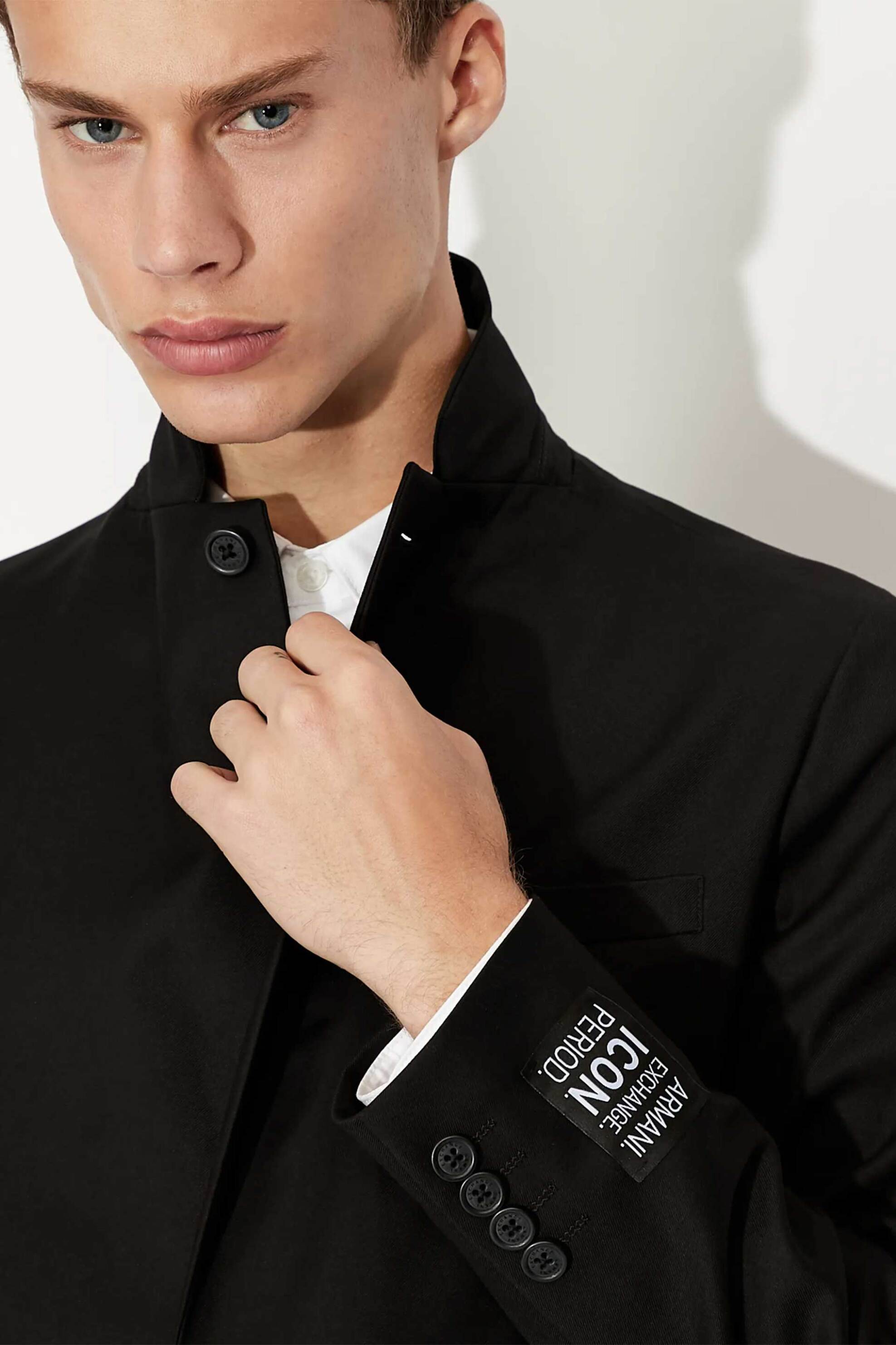 Armani Exchange ανδρικό σακάκι μονόχρωμο - 8NZGP1ZNPMZ Μαύρο φωτογραφία