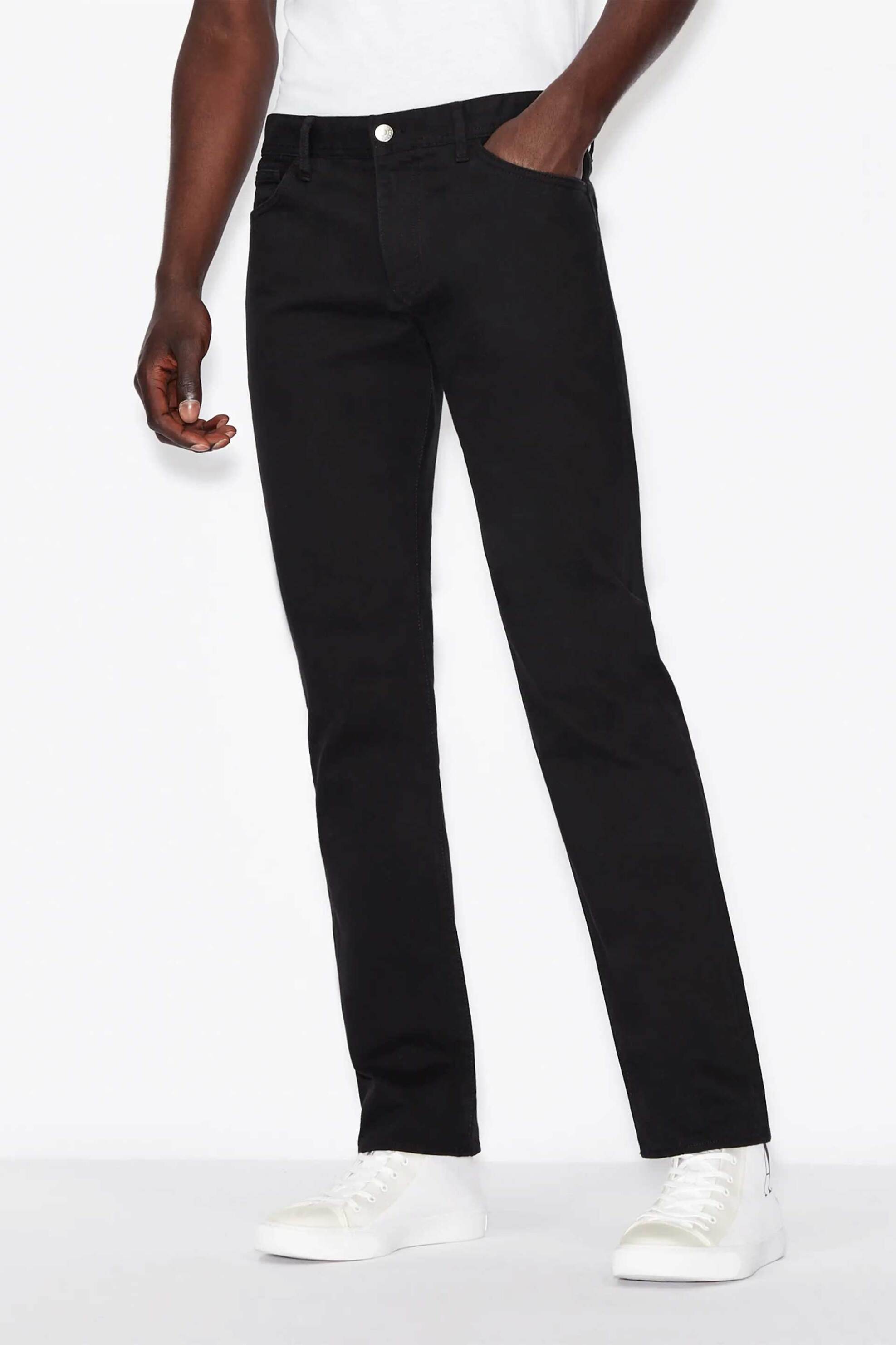 Armani Exchange ανδρικό τζιν παντελόνι πεντάτσεπο Regular Fit - 8NZJ16Z1SBZ Μαύρο φωτογραφία