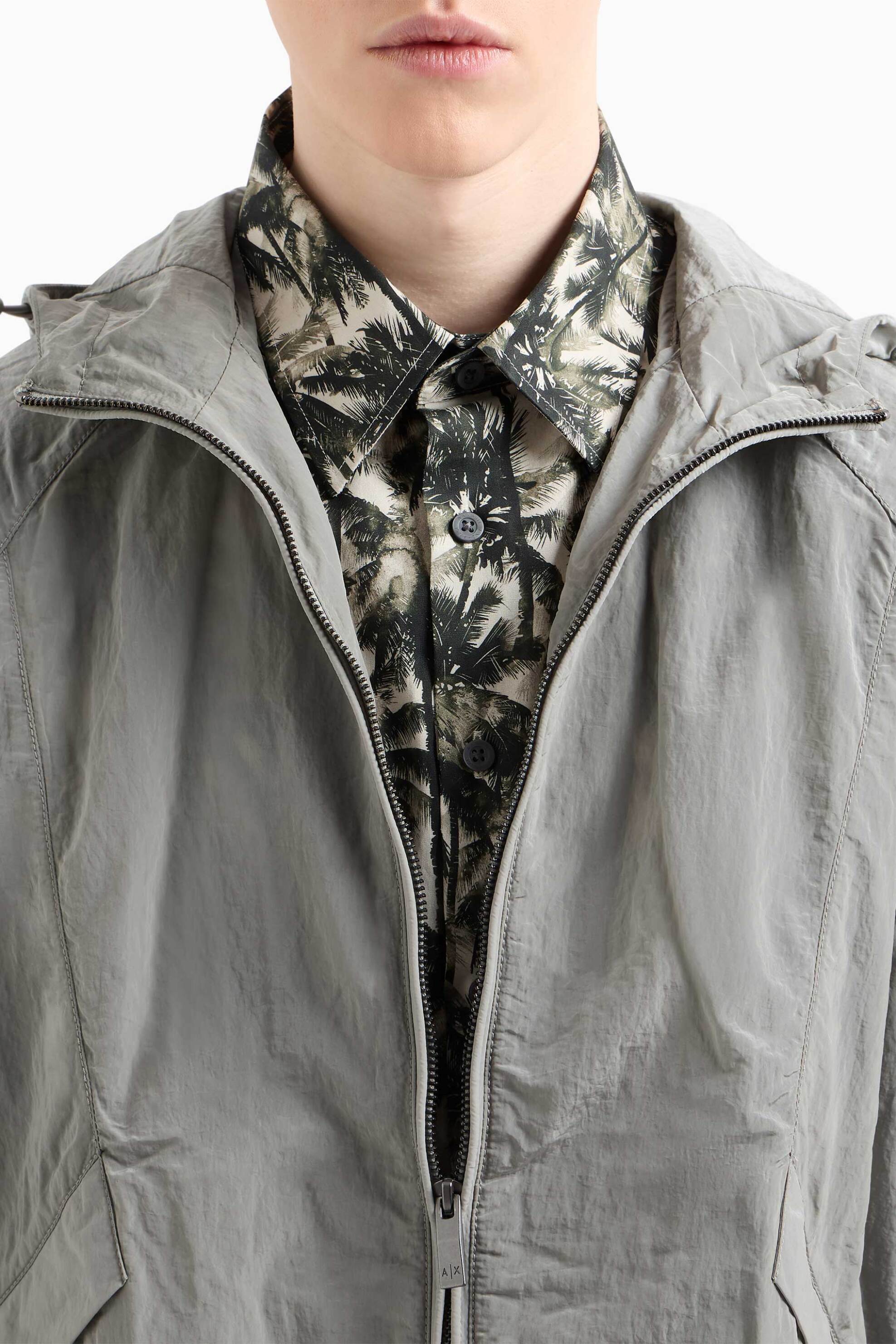 Armani Exchange ανδρικό πουκάμισο κοντομάνικο με floral print - XM001240AF14869 Γκρι φωτογραφία