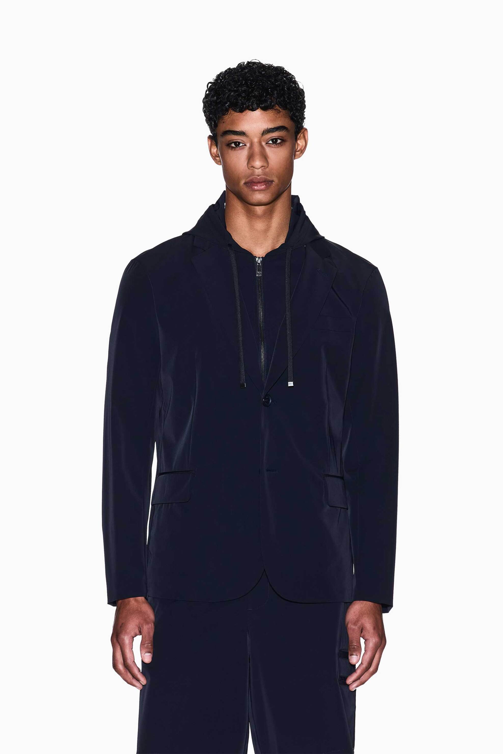 Armani Exchange ανδρικό σακάκι 2 in 1 Regular Fit - XM001199AF16635 Σκούρο Μπλε