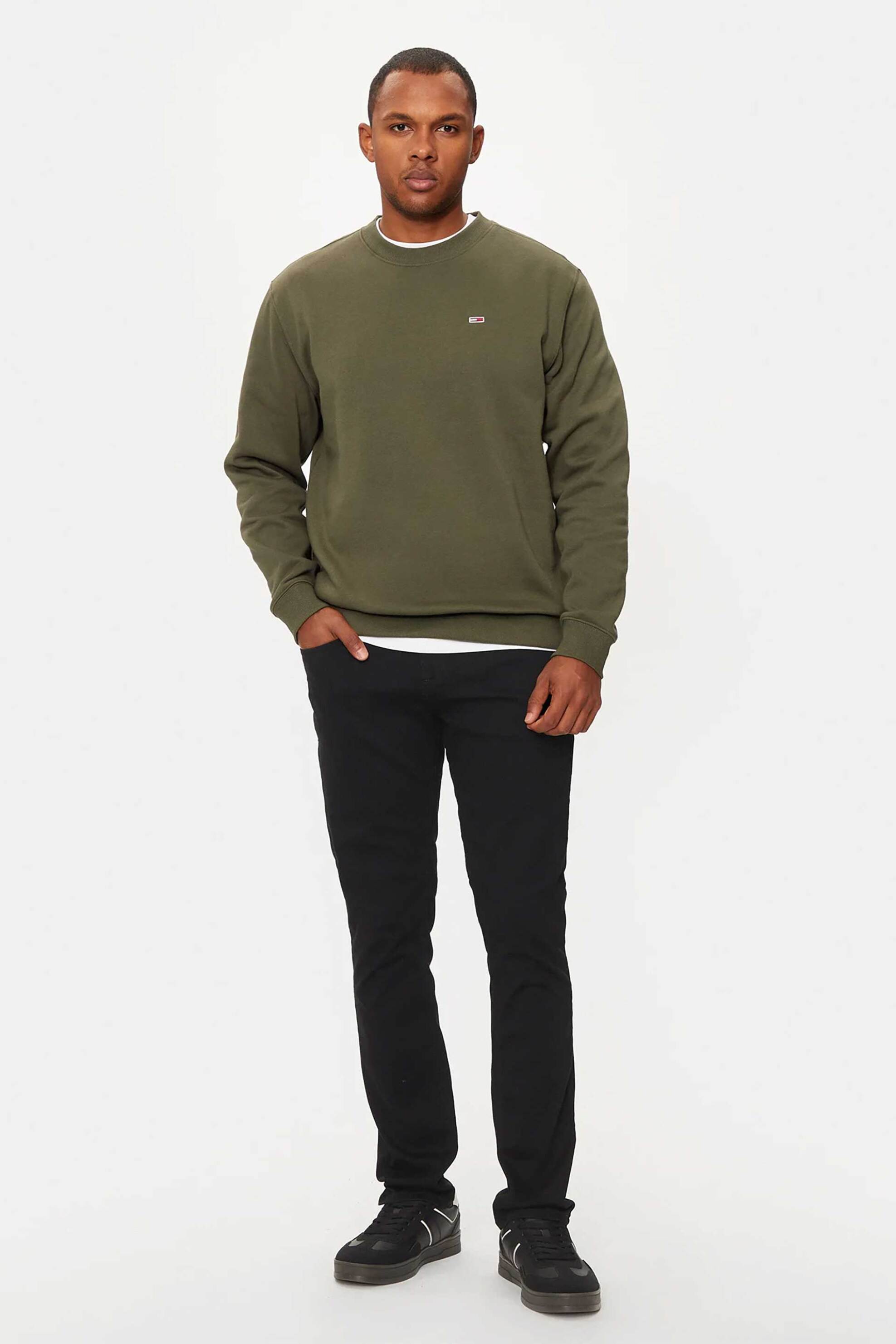 Tommy Jeans ανδρικό τζιν παντελόνι πεντάτσεπο Slim Fit - DM0DM20707 Μαύρο