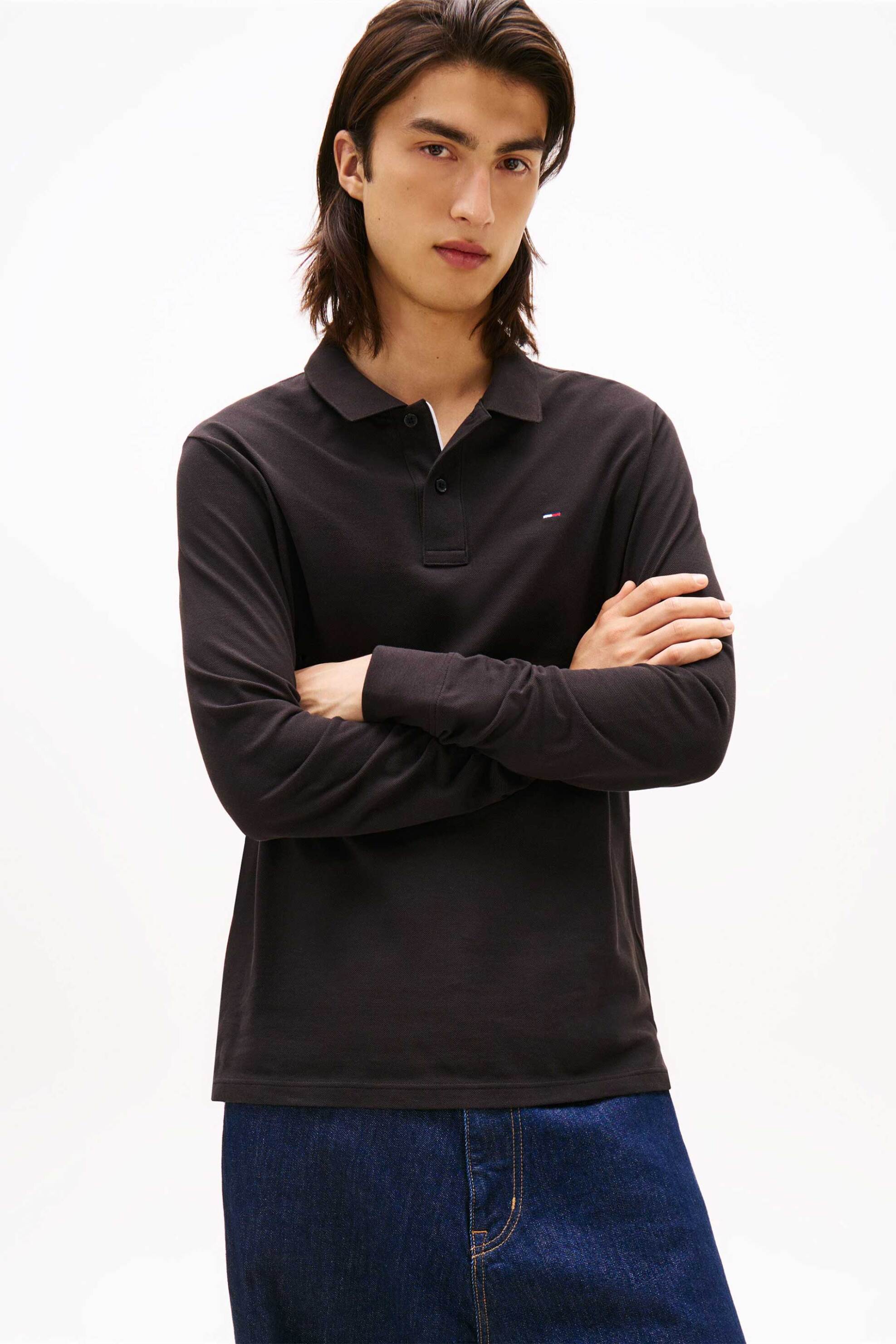 Ανδρικές μπλούζες polo tommy jeans σε μαυρο