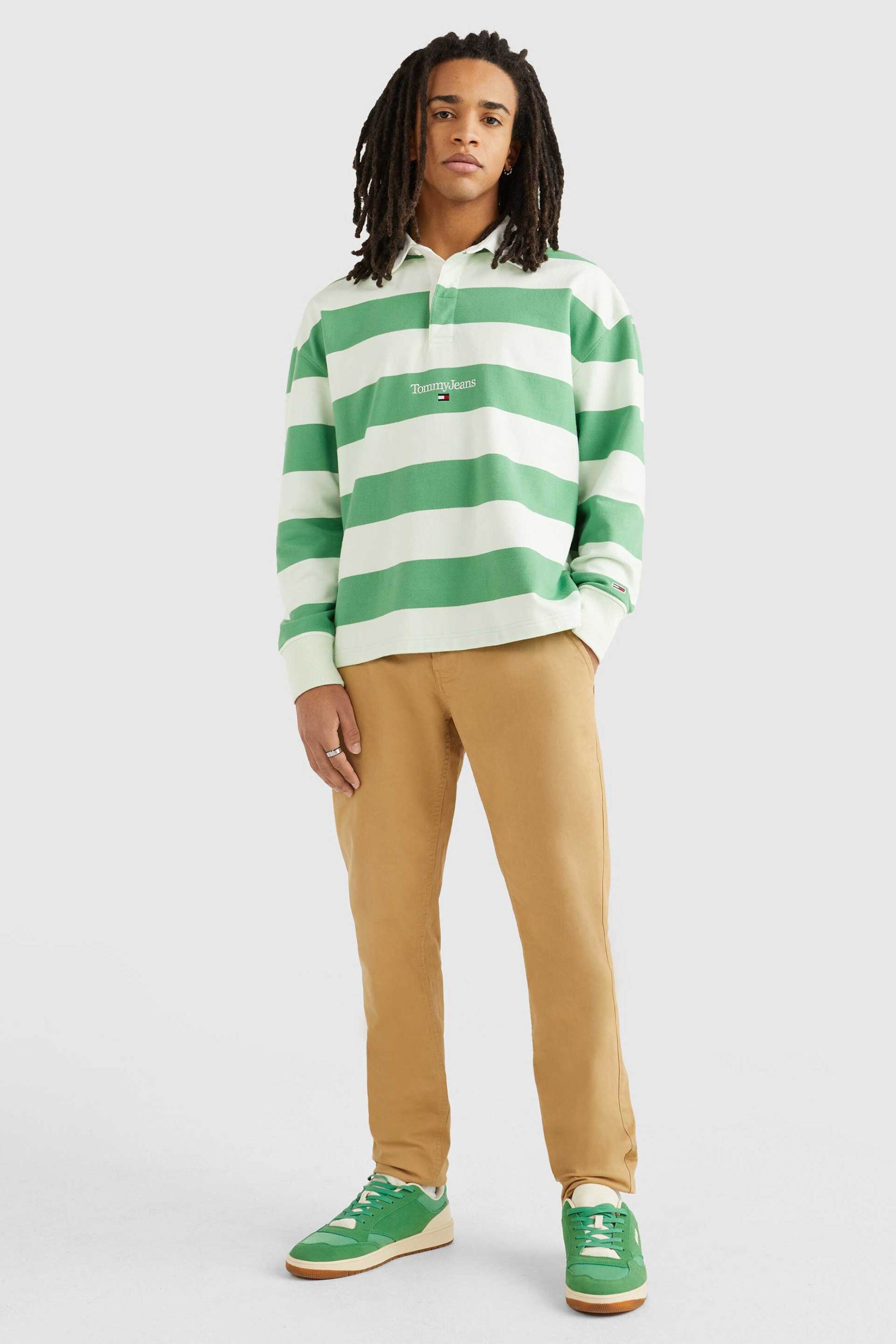 Tommy Jeans ανδρικό παντελόνι chino Slim Fit - DM0DM09595 Μπεζ