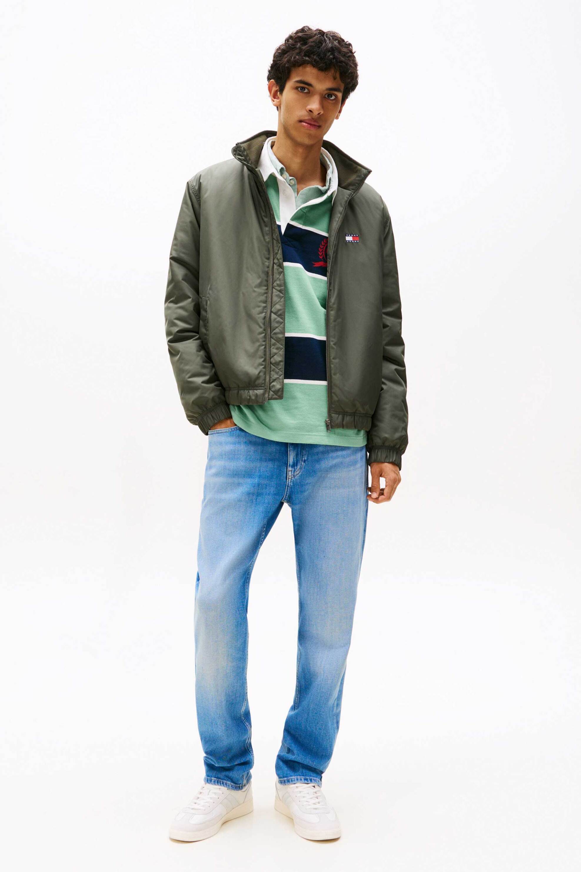 Tommy Jeans ανδρικό τζιν παντελόνι πεντάτσεπο Straight Fit - DM0DM22166 Denim Blue