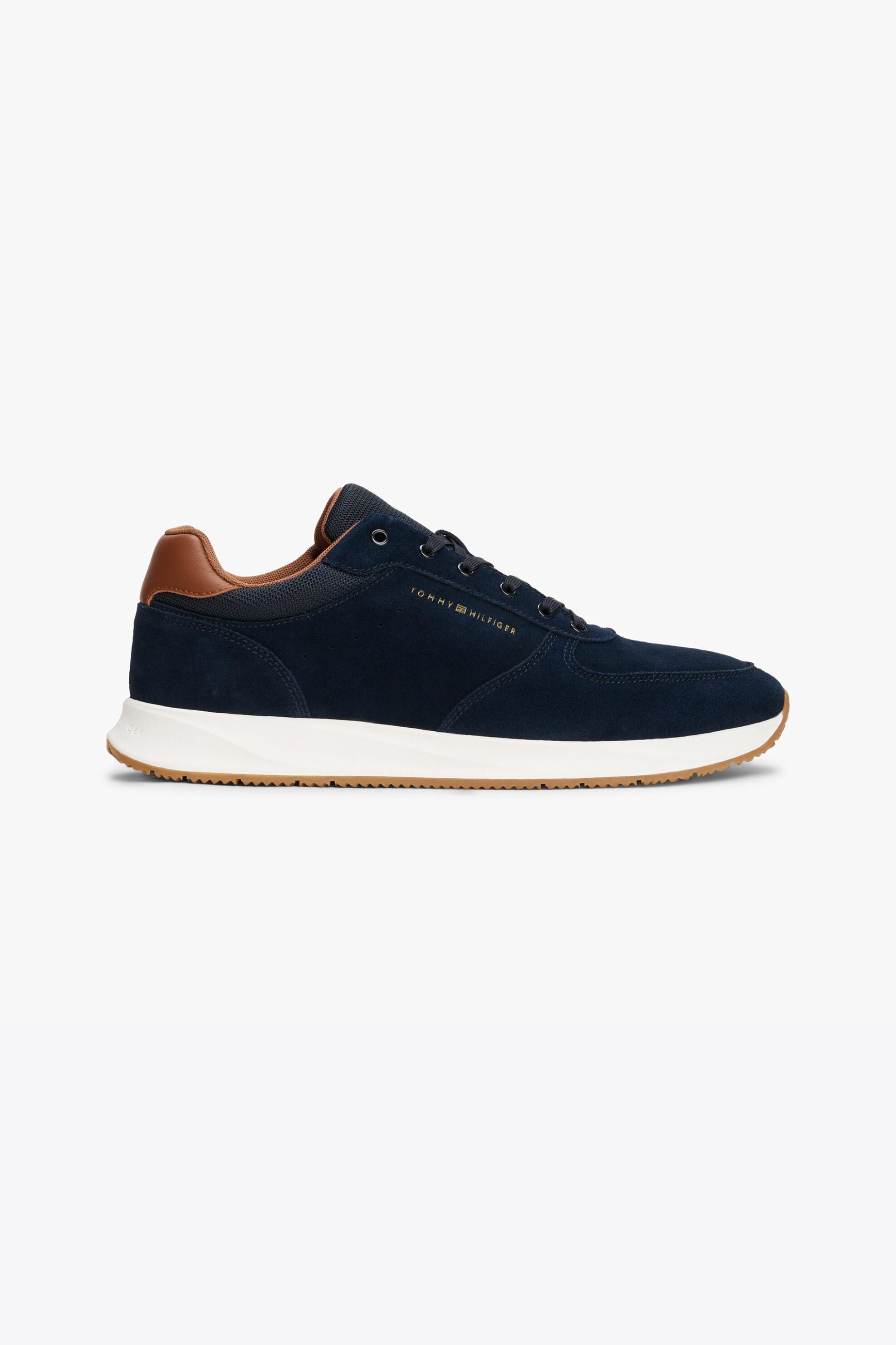 Tommy Jeans ανδρικά suede sneakers με λογότυπο - FM0FM05690 Μπλε Σκούρο