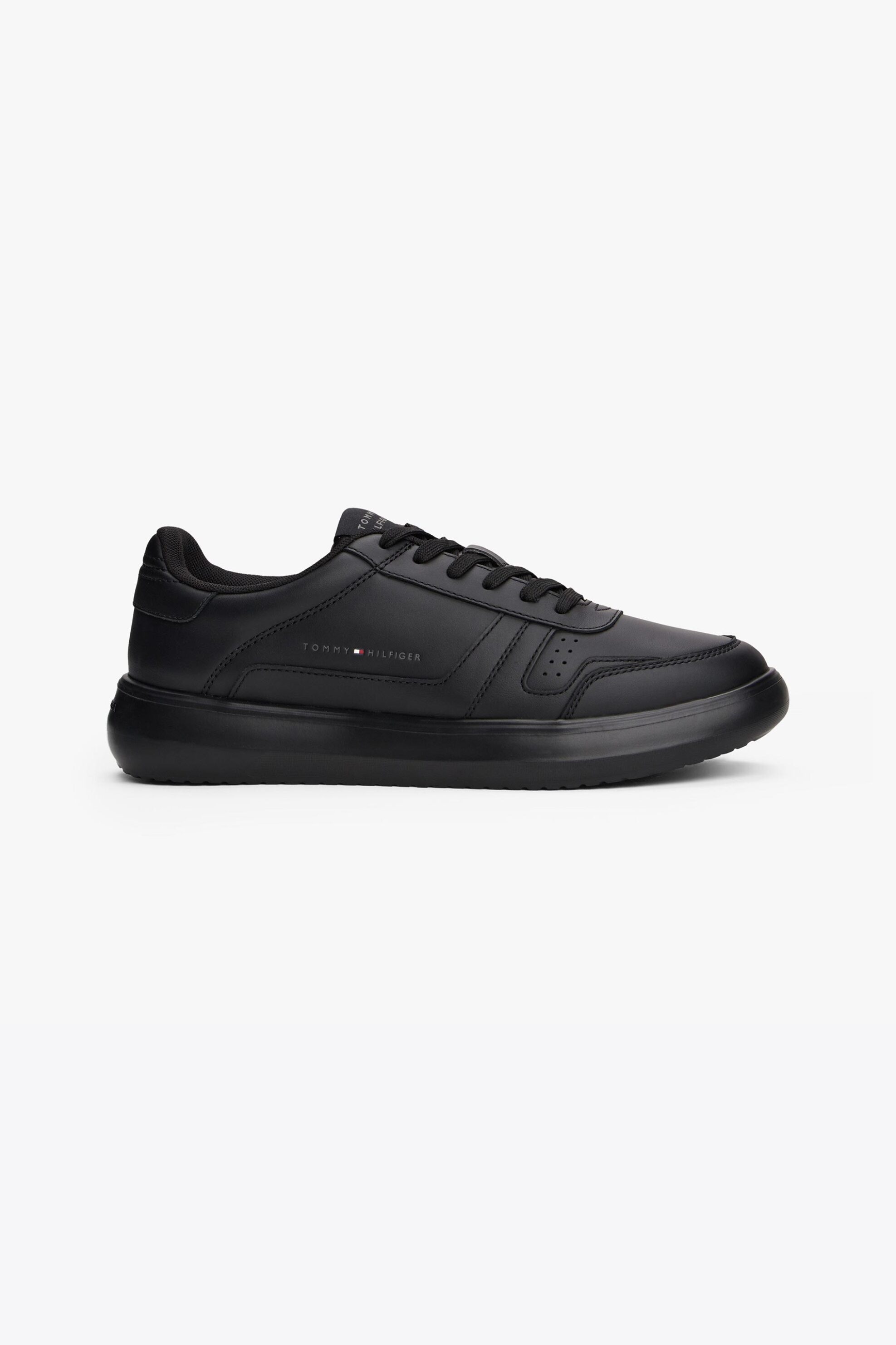 Tommy Jeans ανδρικά δερμάτινα sneakers με λογότυπο - FM0FM05529 Μαύρο