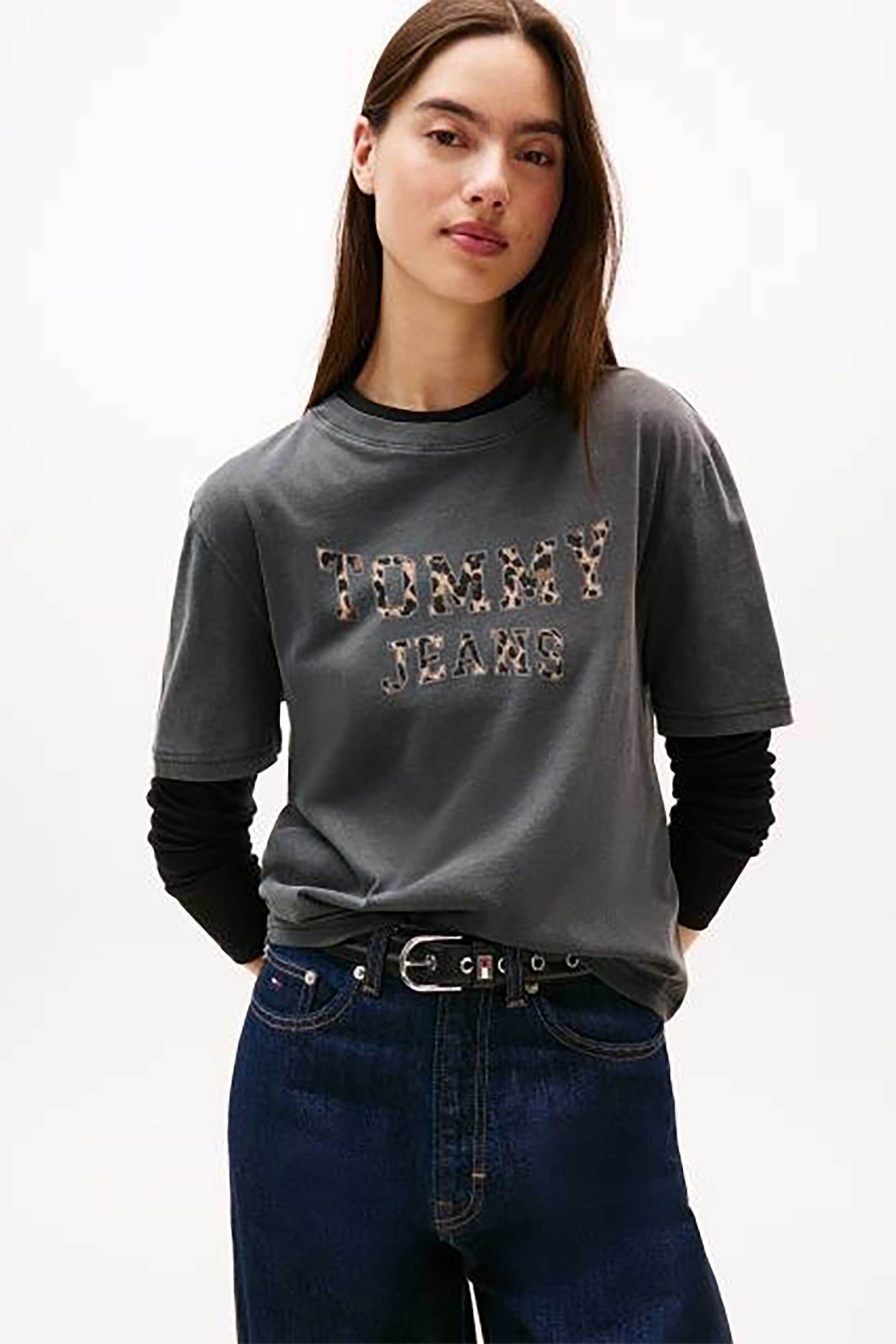 Tommy Jeans γυναικείο T-shirt με animal logo print Relgular Fit