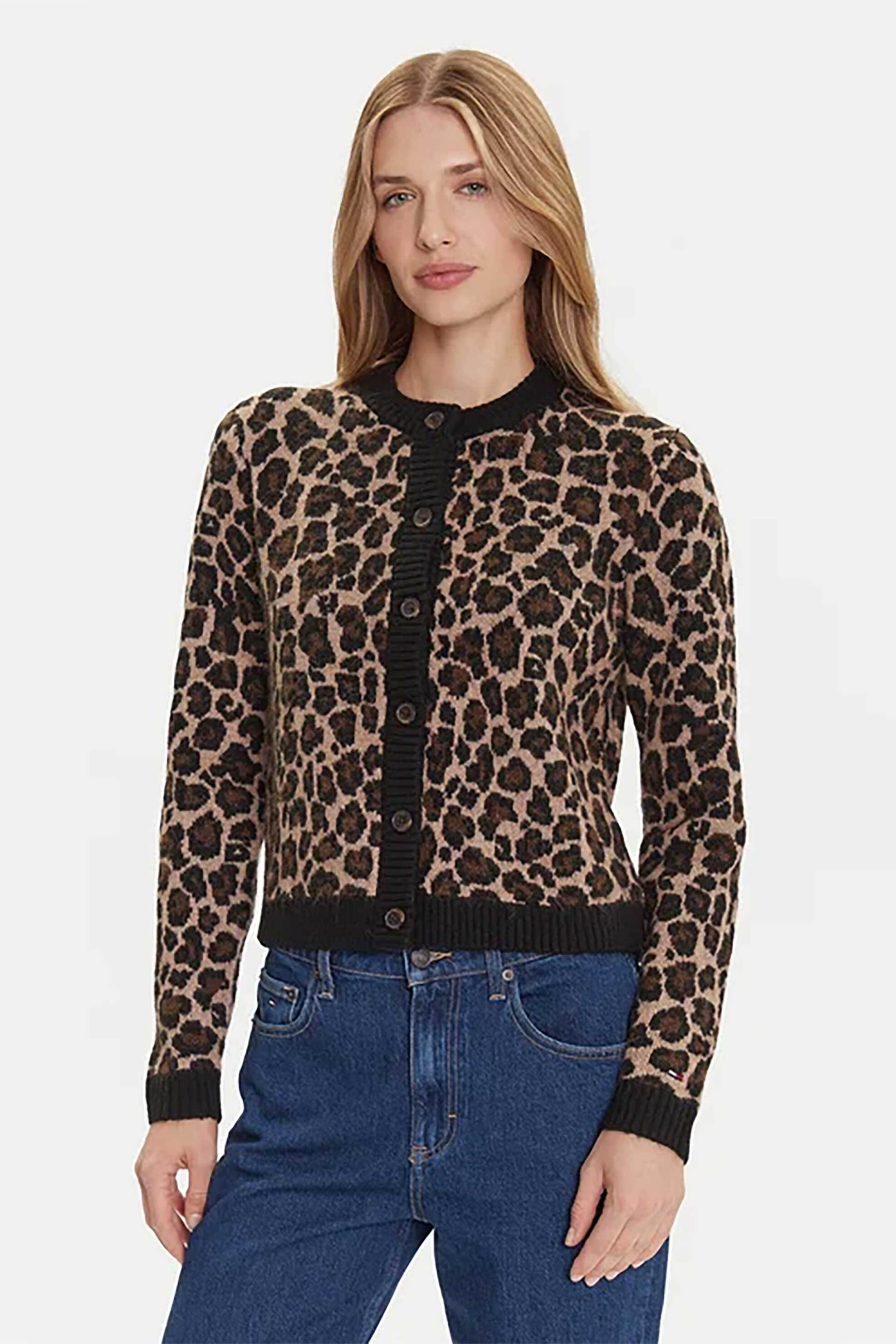 Tommy Jeans γυναικεία ζακέτα με animal print Slim Fit