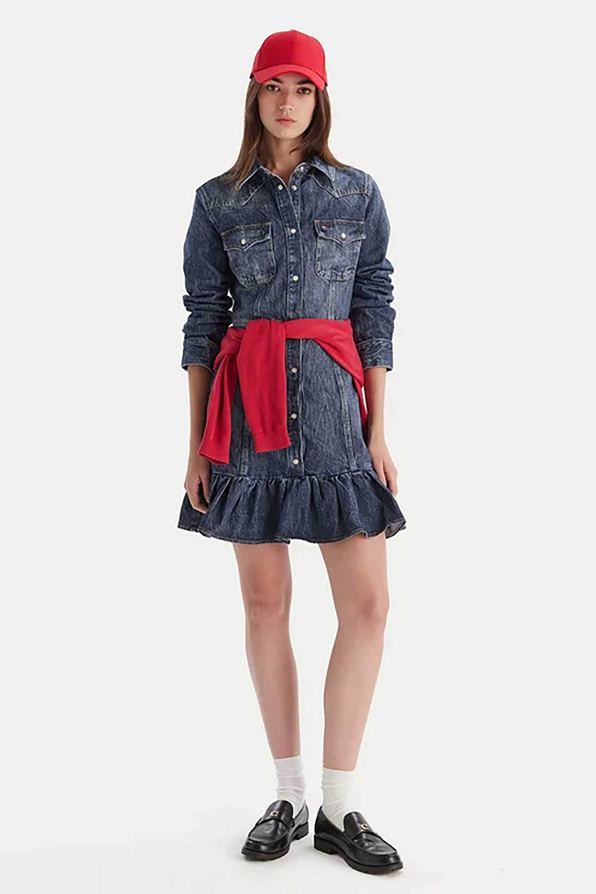 Tommy Jeans γυναικείο mini φόρεμα denim Slim Fit "Western"