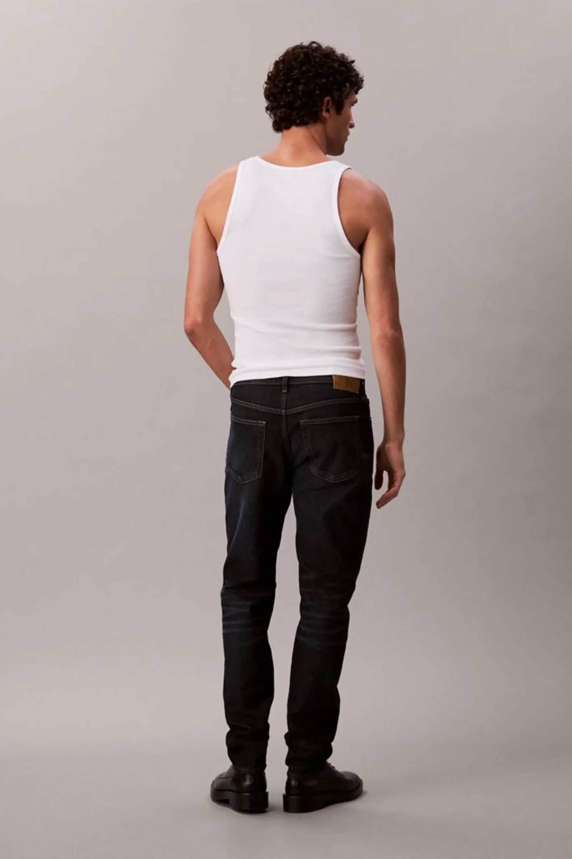 Calvin Klein Jeans Ανδρικό Τζιν Παντελόνι Πεντάτσεπο Slim Tapered Fit - Lv04Rd700G Denim Blue Σκούρο