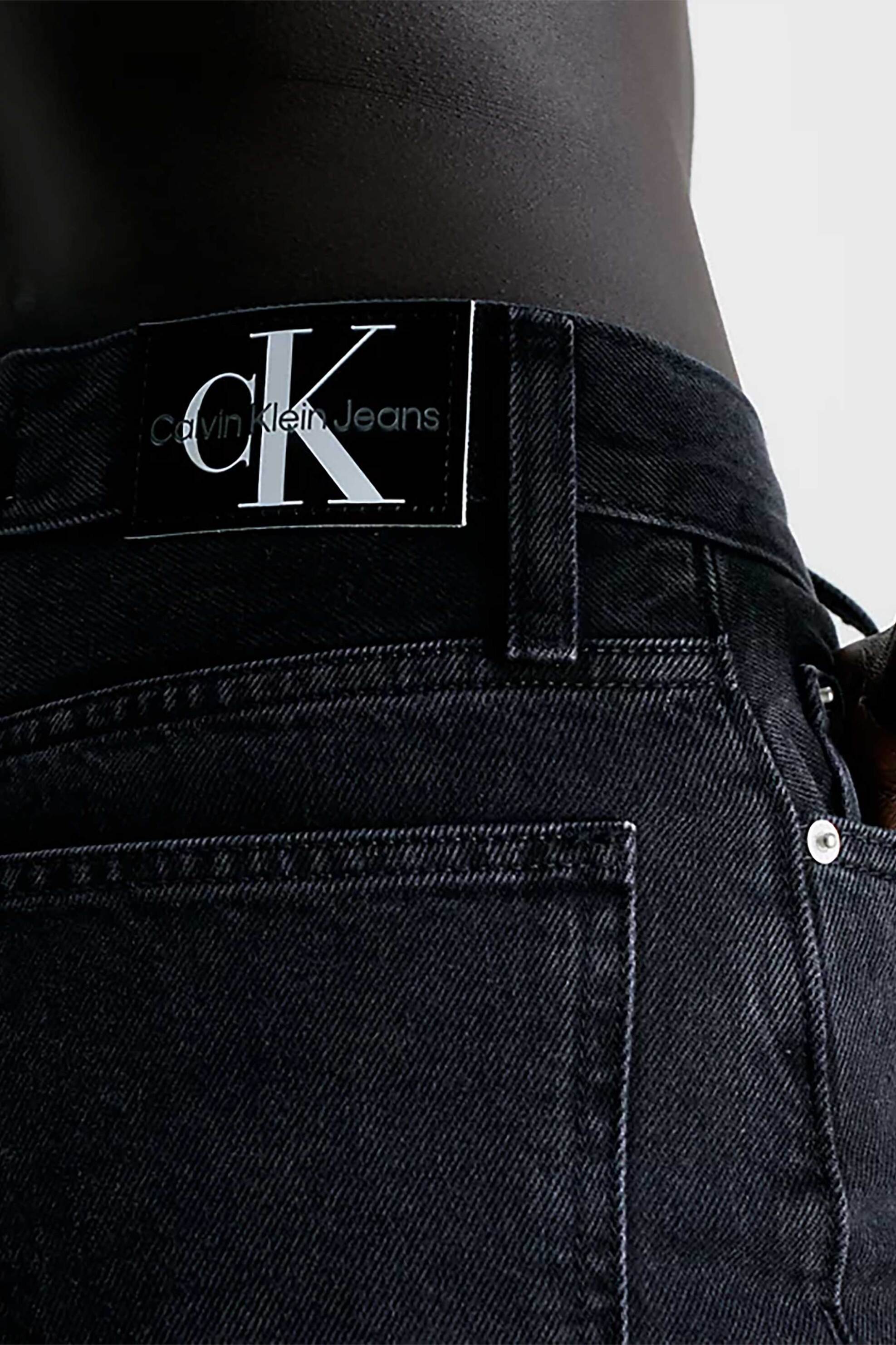 Ck Jeans Γυναικείο Ψηλόμεσο Τζιν Παντελόνι Πεντάτσεπο Mom Fit - J20J222198 Μαύρο