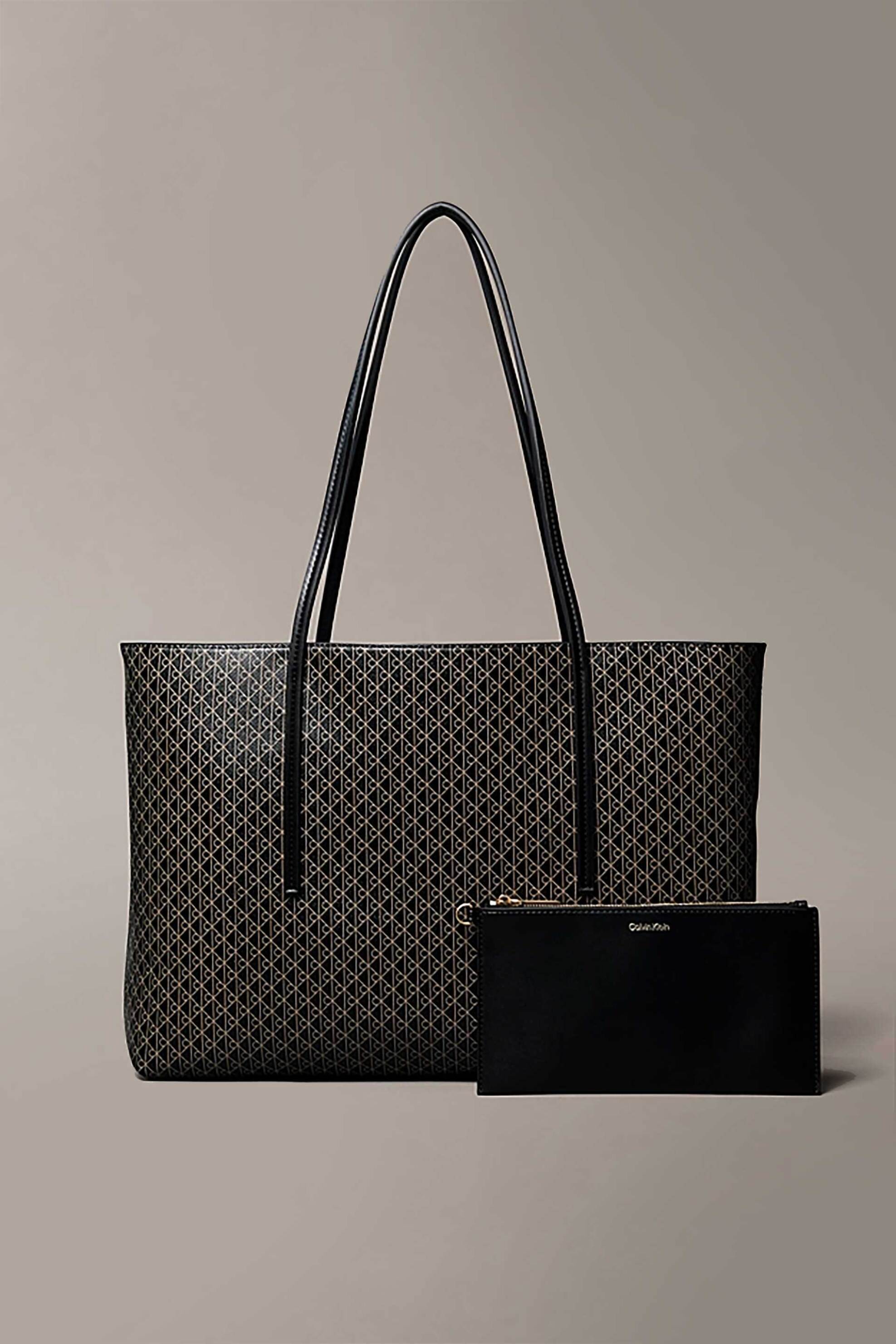 Calvin Klein Jeans γυναικεία τσάντα tote με all-over logo print - LV04F3266G Μαύρο