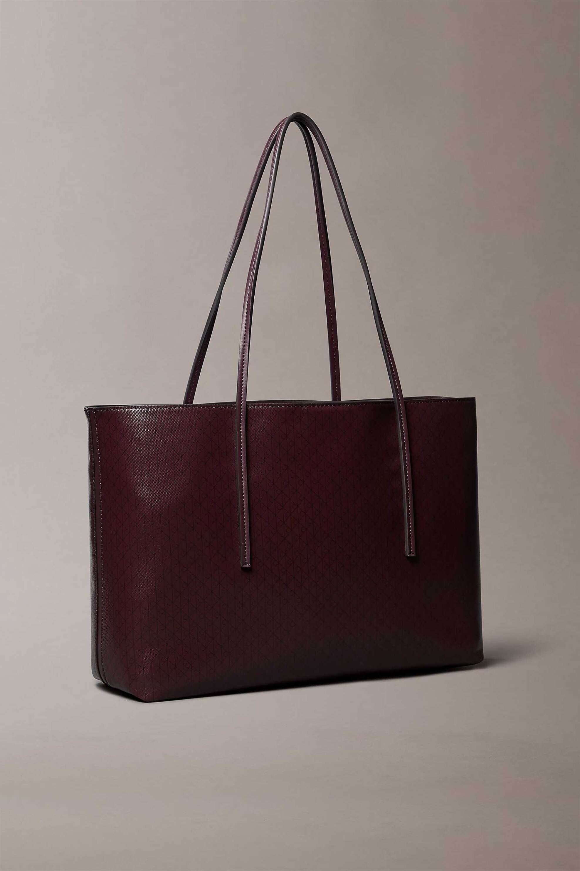 Calvin Klein Jeans γυναικεία τσάντα tote με all-over logo print - LV04F3266G Μπορντό
