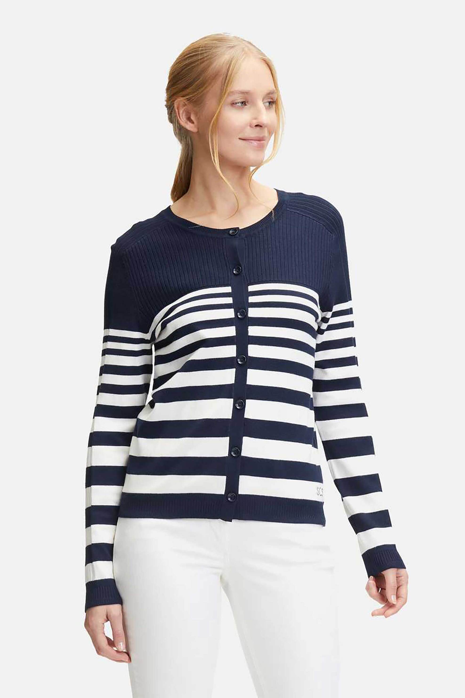 SO COSY So Cosy γυναικεία ριγέ ζακέτα - 5083/8043 Μπλε Σκούρο