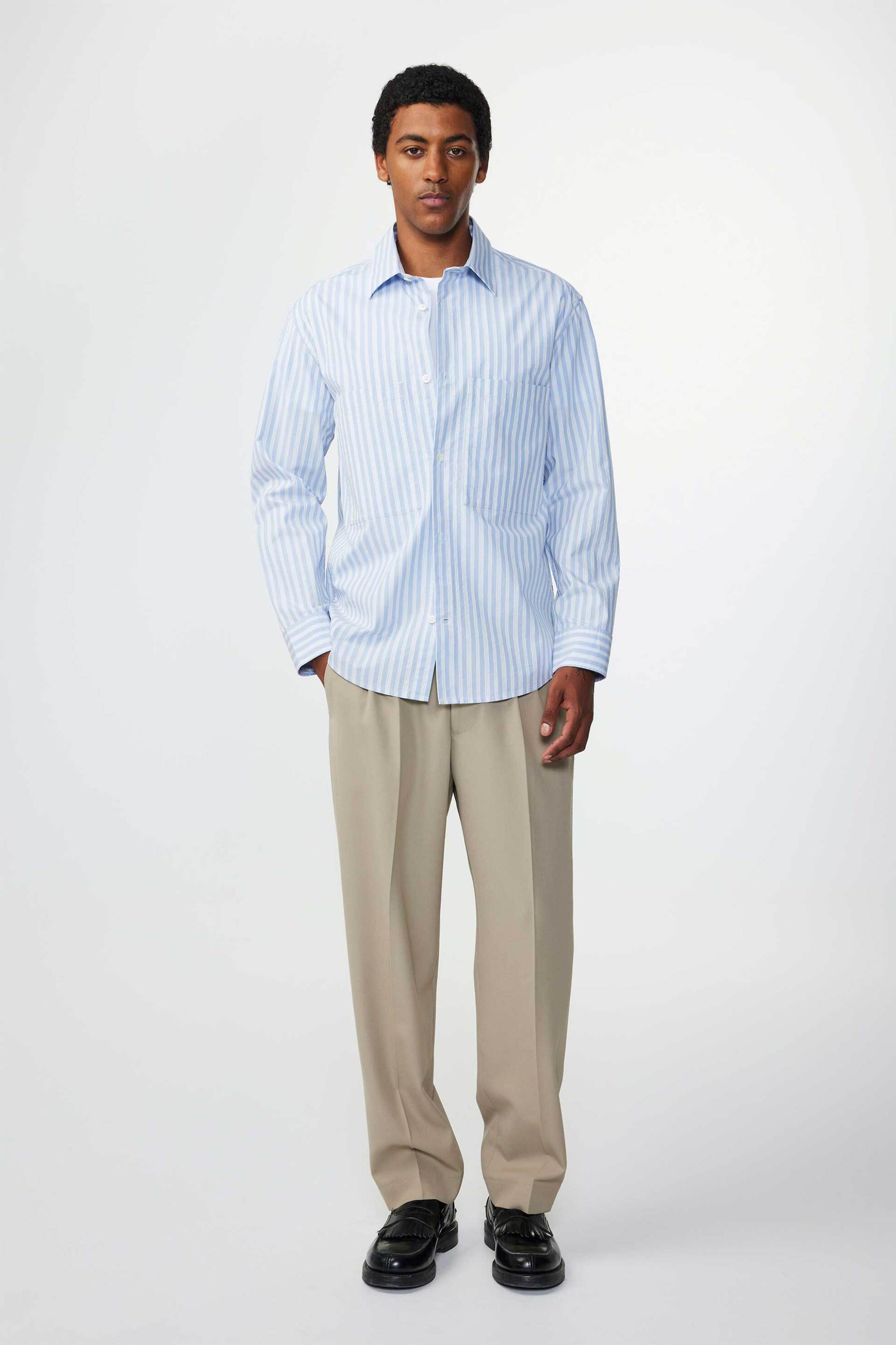 NN.07 ανδρικό πουκάμισο με ριγέ σχέδιο Relaxed Fit "Freddy 5973" - 2365973746 Μπλε Ανοιχτό φωτογραφία