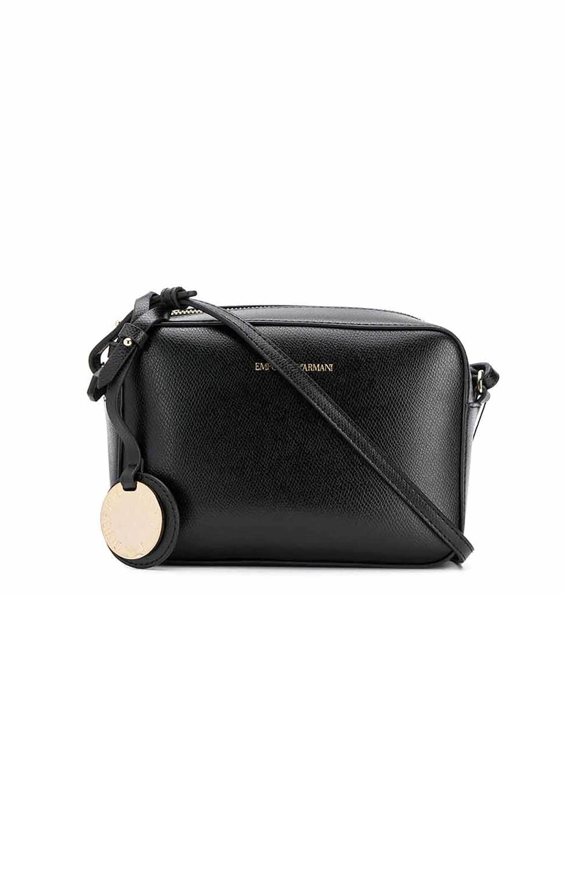 EMPORIO ARMANI Emporio Armani γυναικεία τσάντα mini crossbody μονόχρωμη με contrast logo print μπροστά - Y3B092YH15A Μαύρο