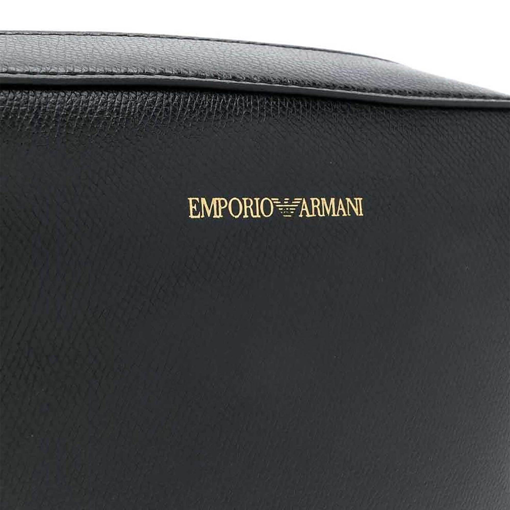 EMPORIO ARMANI Emporio Armani γυναικεία τσάντα mini crossbody μονόχρωμη με contrast logo print μπροστά - Y3B092YH15A Μαύρο - 3