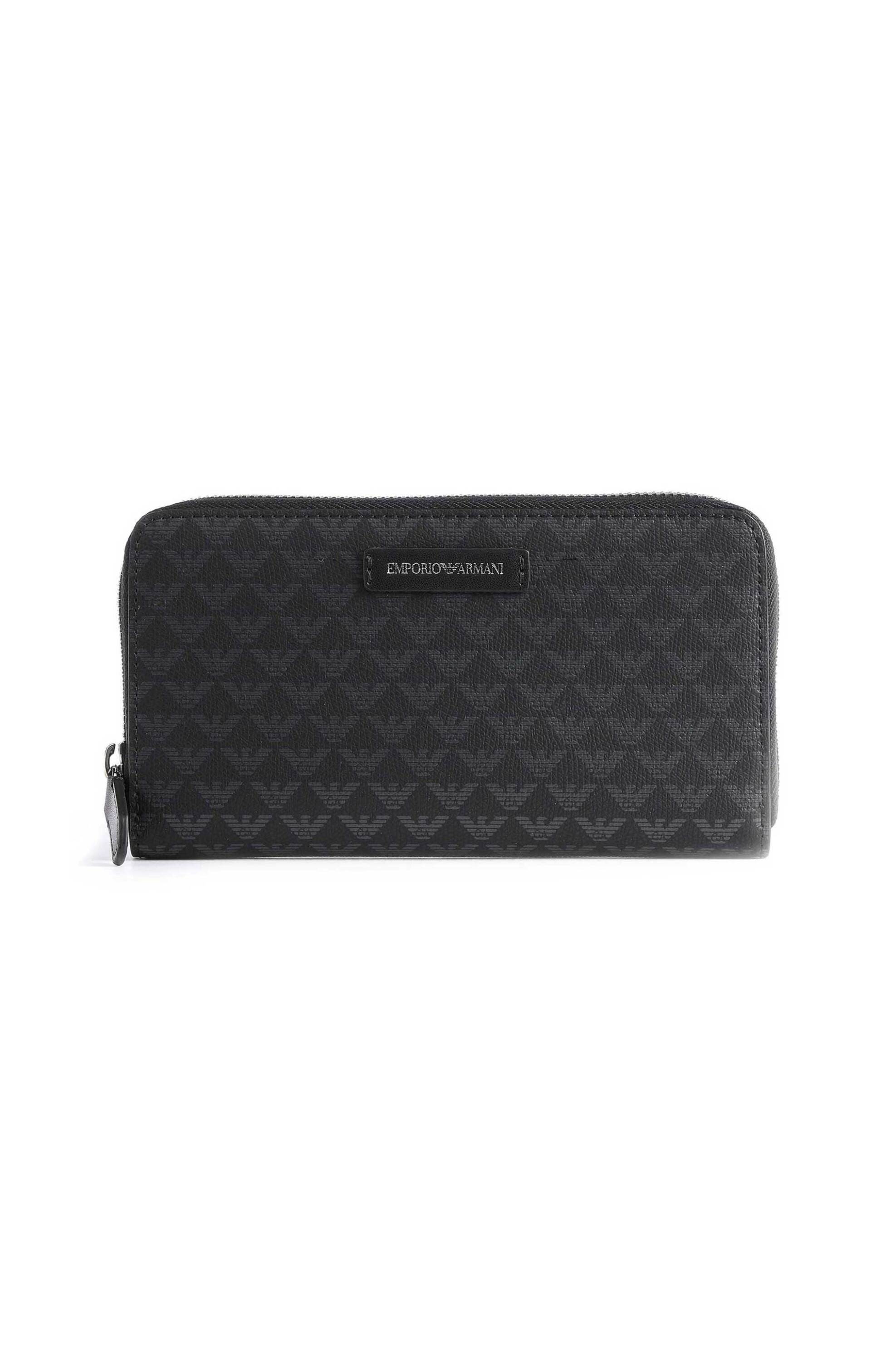 EMPORIO ARMANI Emporio Armani γυναικείο πορτοφόλι με all-over emblem print - Y3H168Y413E Μαύρο