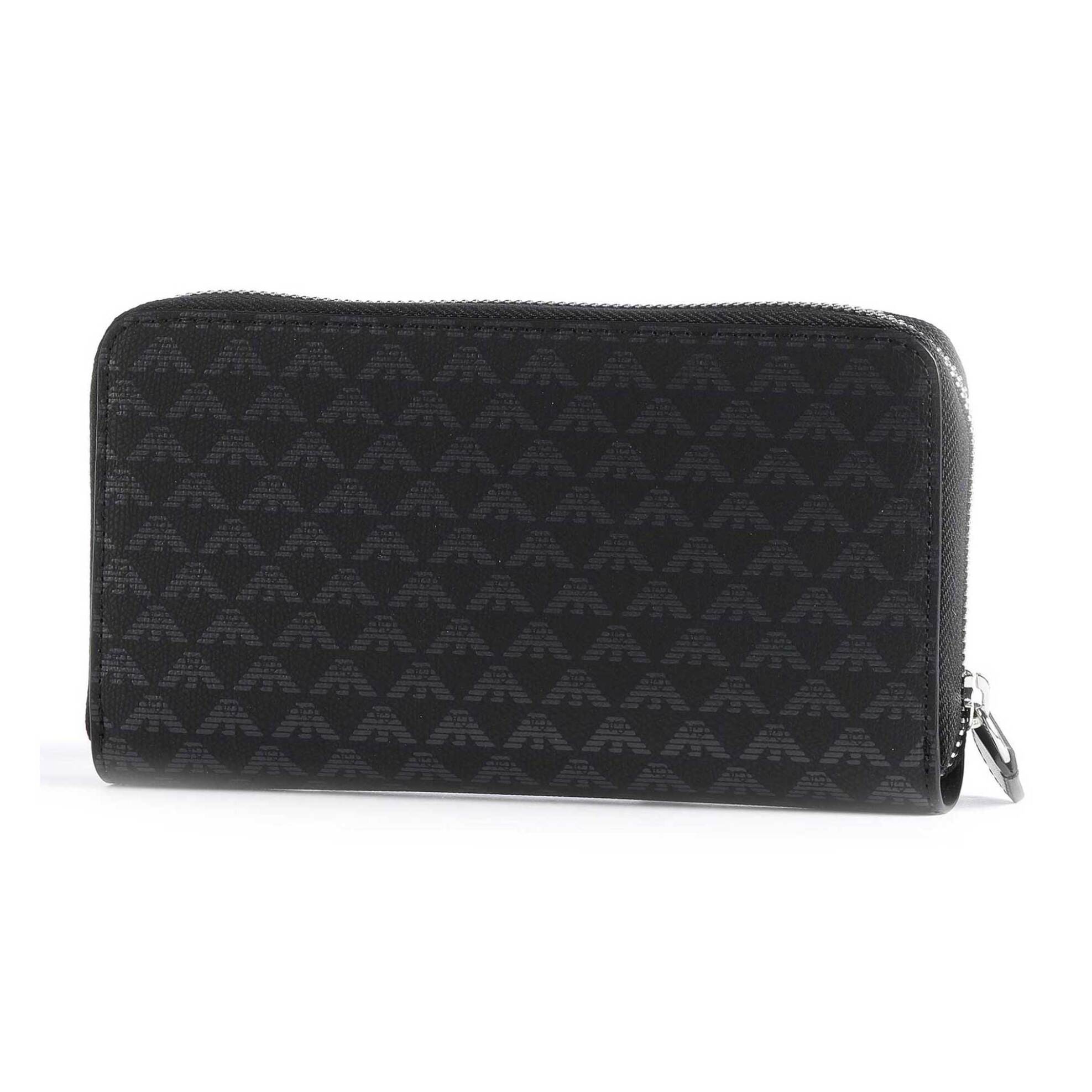 EMPORIO ARMANI Emporio Armani γυναικείο πορτοφόλι με all-over emblem print - Y3H168Y413E Μαύρο - 3