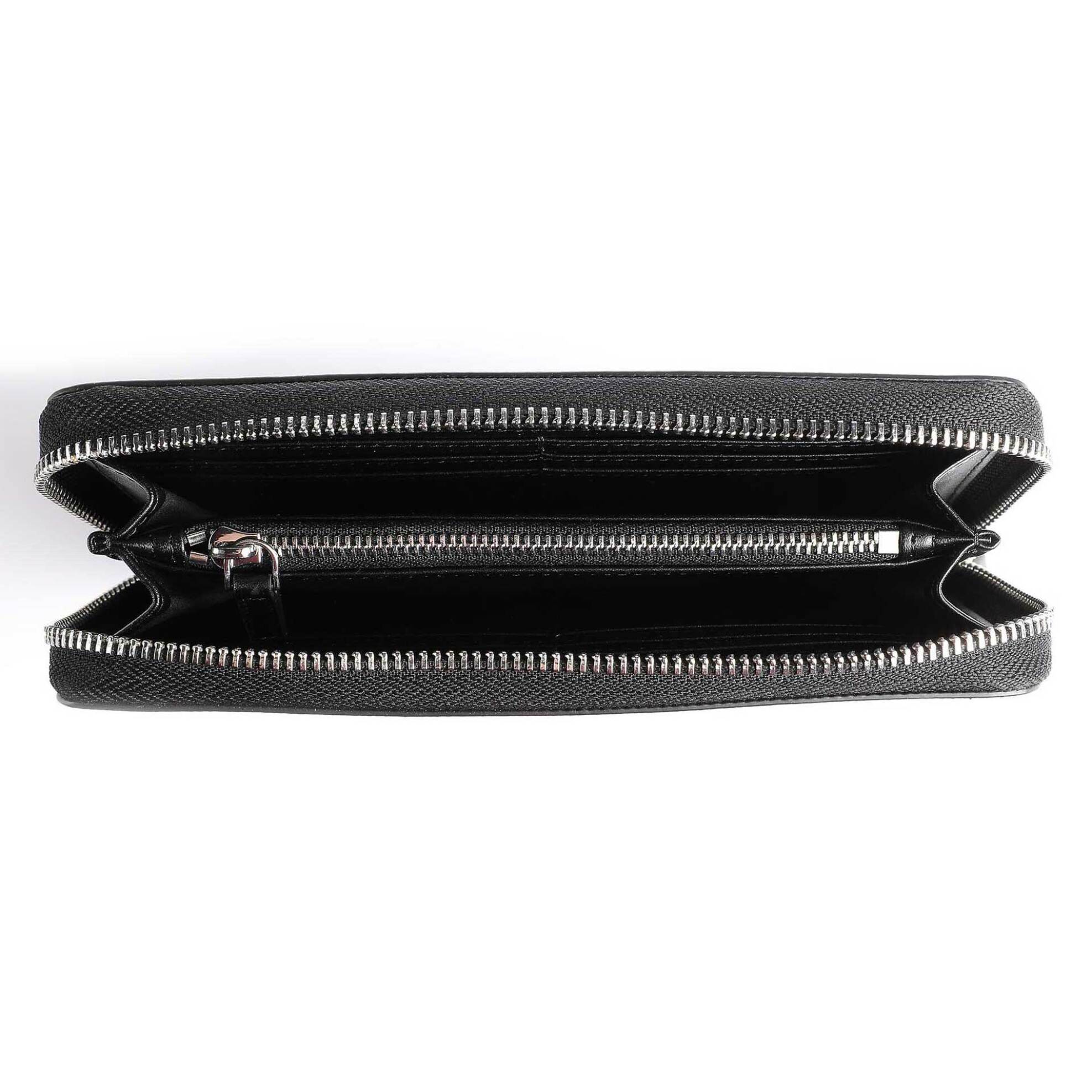 EMPORIO ARMANI Emporio Armani γυναικείο πορτοφόλι με all-over emblem print - Y3H168Y413E Μαύρο - 4