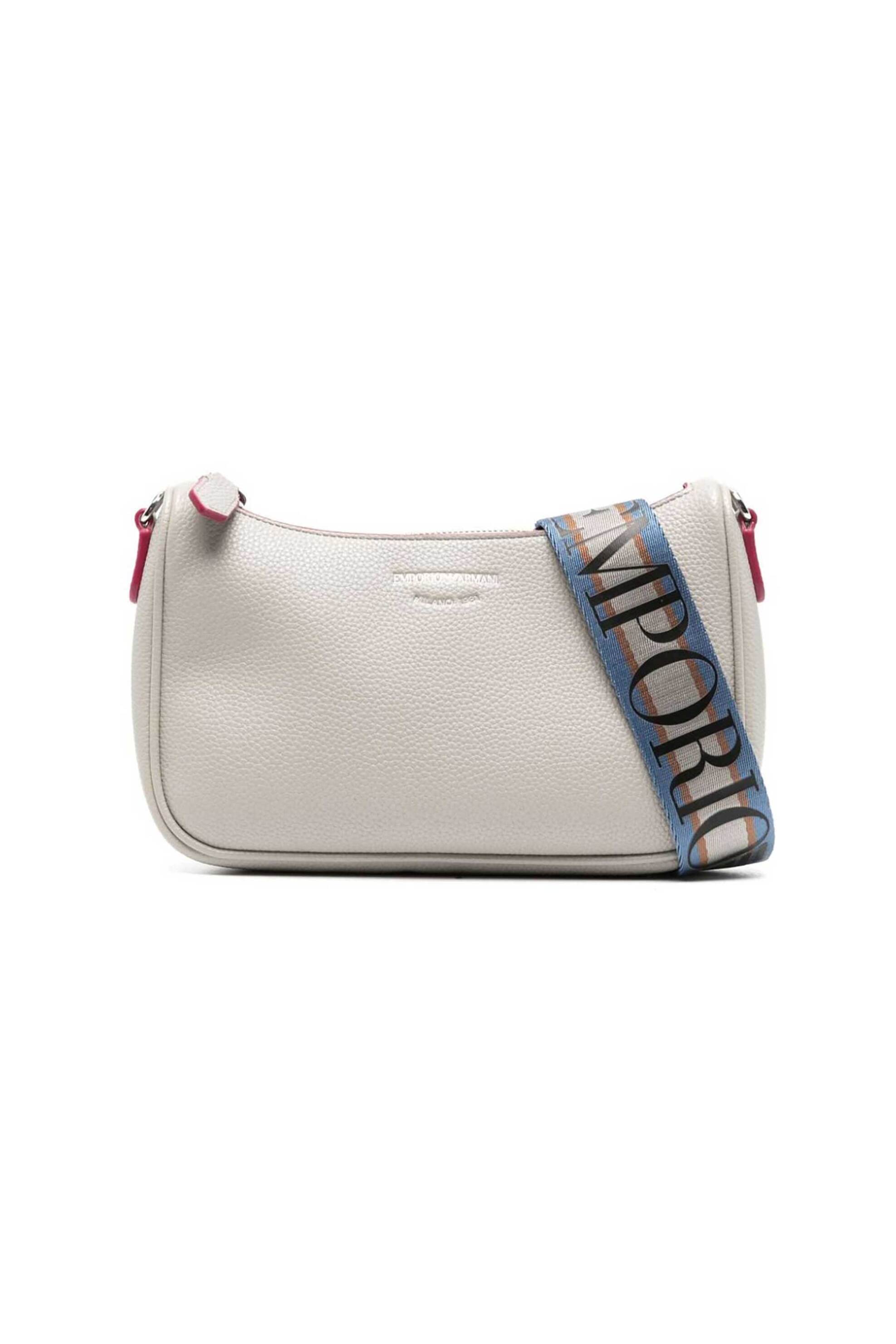 EMPORIO ARMANI Emporio Armani γυναικεία τσάντα baguette με contrast σταμπωτό λογότυπο μονόχρωμη - Y3H293YFO5E Γκρι