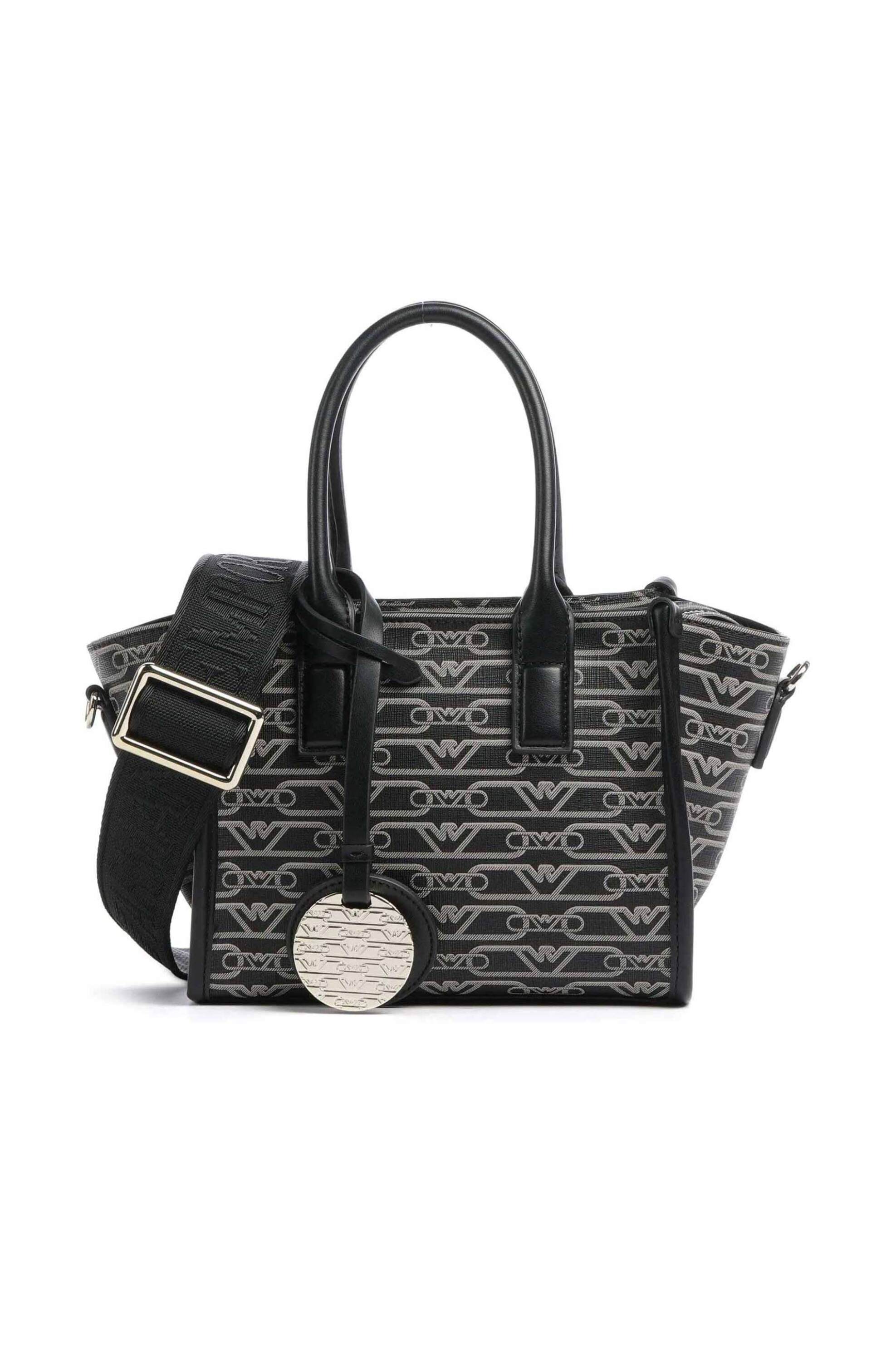 Emporio Armani γυναικεία τσάντα χειρός με all-over logo - EW000371AF11951 Μαύρο