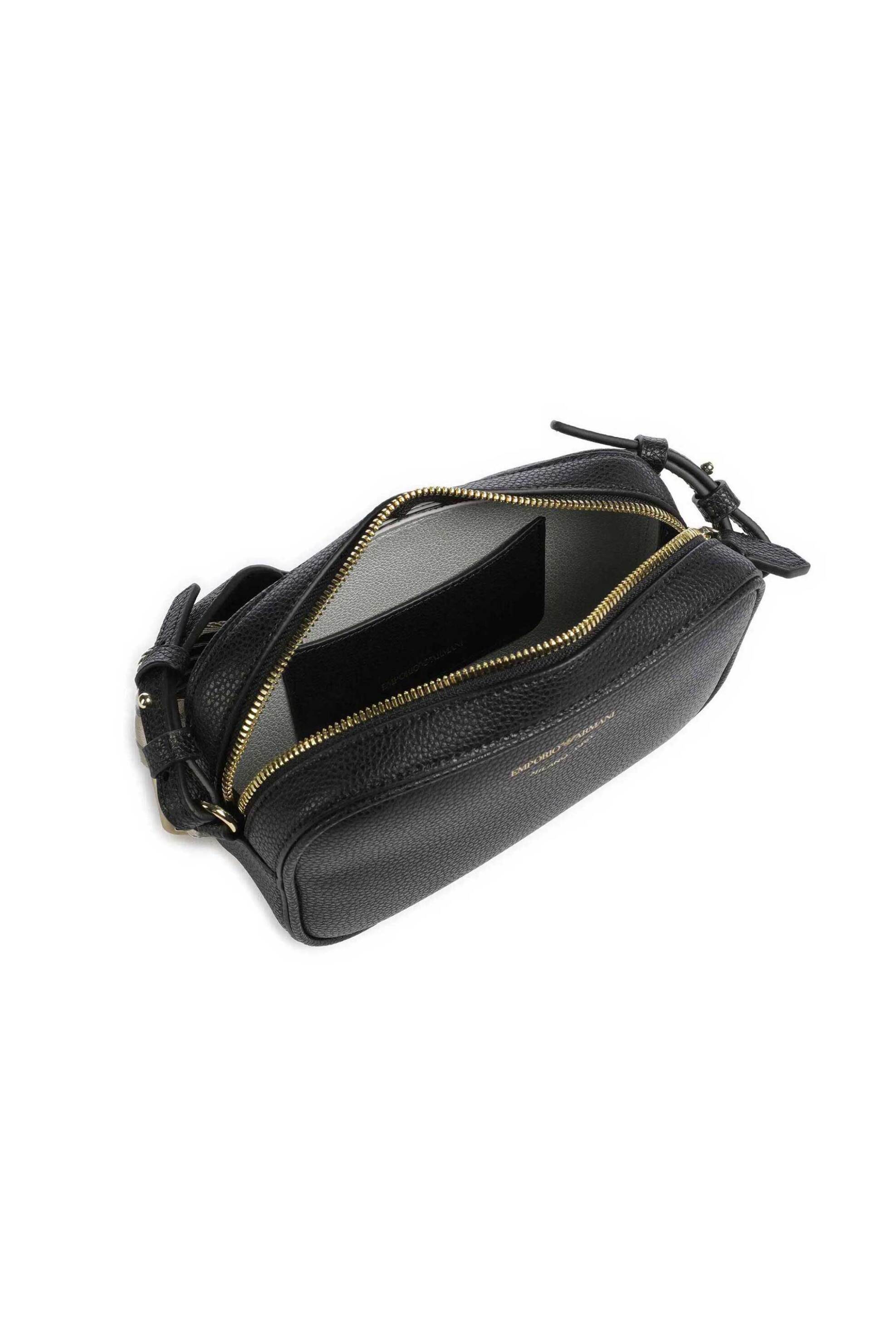 Emporio Armani Γυναικεία Τσάντα Crossbody με Λογότυπο - Ew000537Af12103 Μαύρο