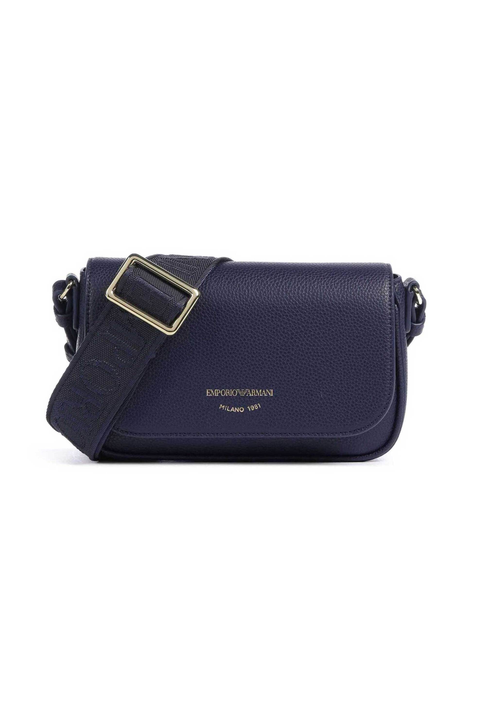 Emporio Armani γυναικεία τσάντα crossbody με λογότυπο "Lilly" - EW000538AF12036 Μπλε Σκούρο