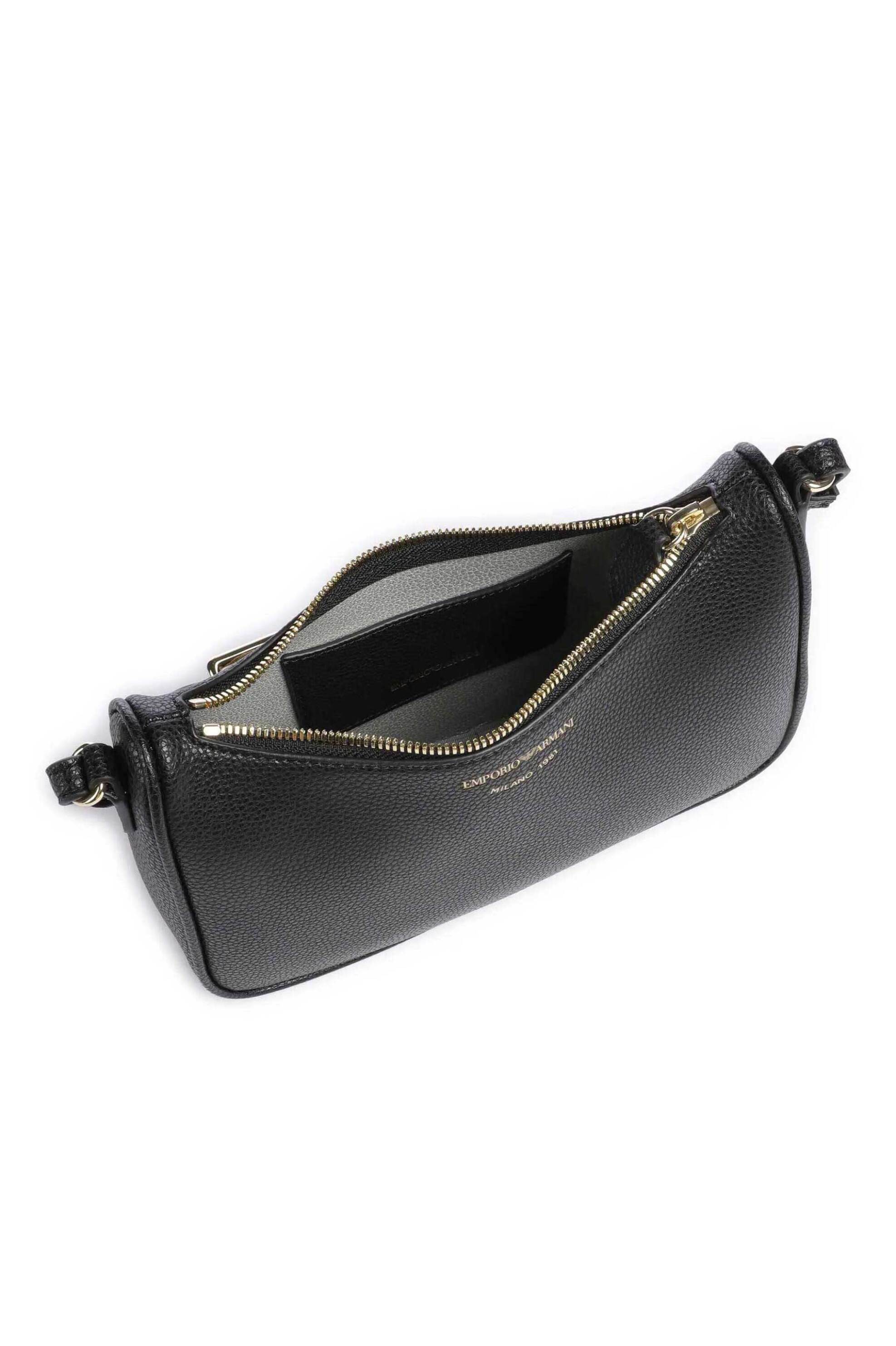 Emporio Armani Γυναικεία Τσάντα Crossbody με Λογότυπο - Ew000539Af12103 Μαύρο