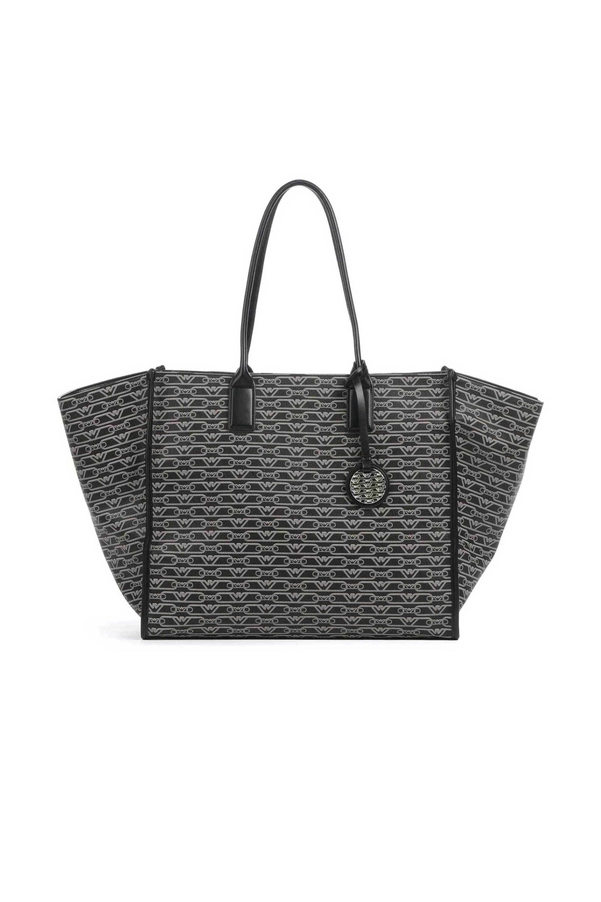 Emporio Armani γυναικεία τσάντα ώμου με all-over logo - EW000561AF11951 Μαύρο