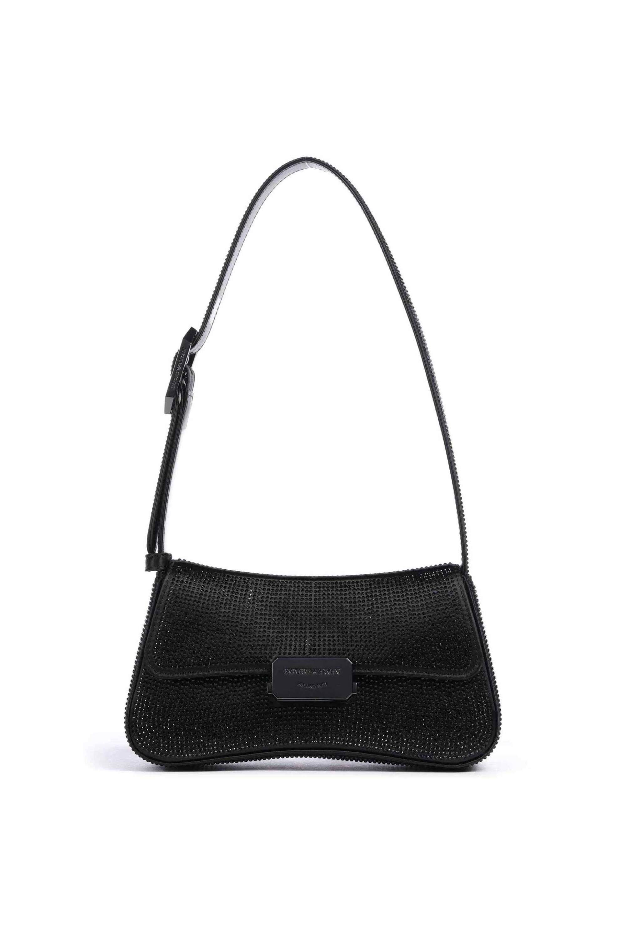 Emporio Armani γυναικεία τσάντα ώμου με διακοσμητικές πέτρες - Y3E244YZZ9I Μαύρο