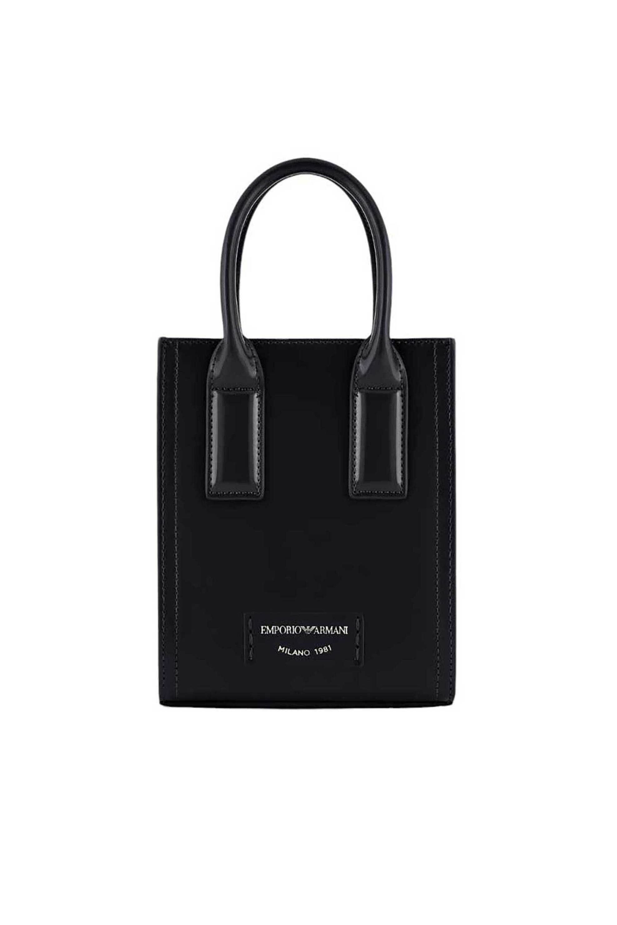 EMPORIO ARMANI Emporio Armani γυναικείο mini bag με logo patch - Y3H339YWE2D Μαύρο