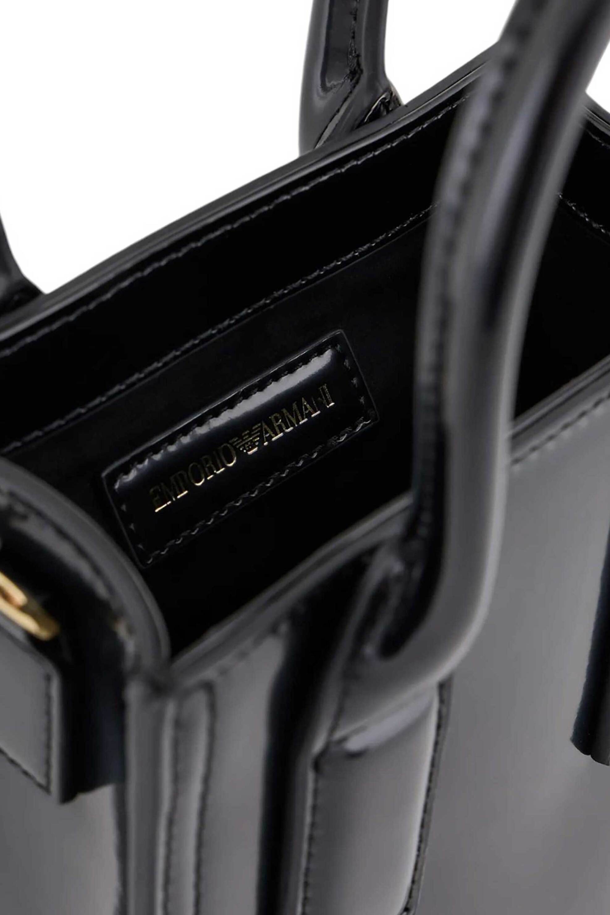 Emporio Armani γυναικείο mini bag με logo patch - Y3H339YWE2D Μαύρο φωτογραφία