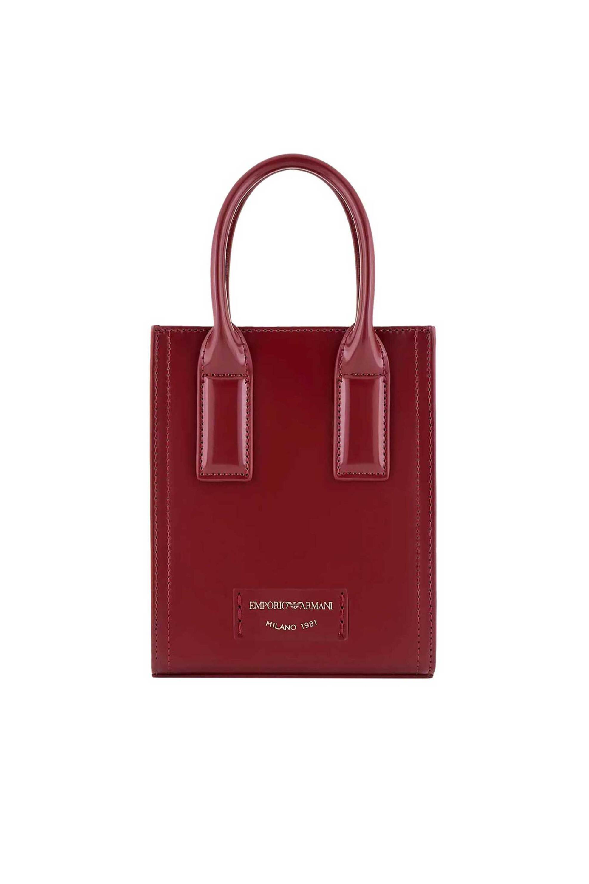EMPORIO ARMANI Emporio Armani γυναικείο mini bag με logo patch - Y3H339YWE2D Μπορντό