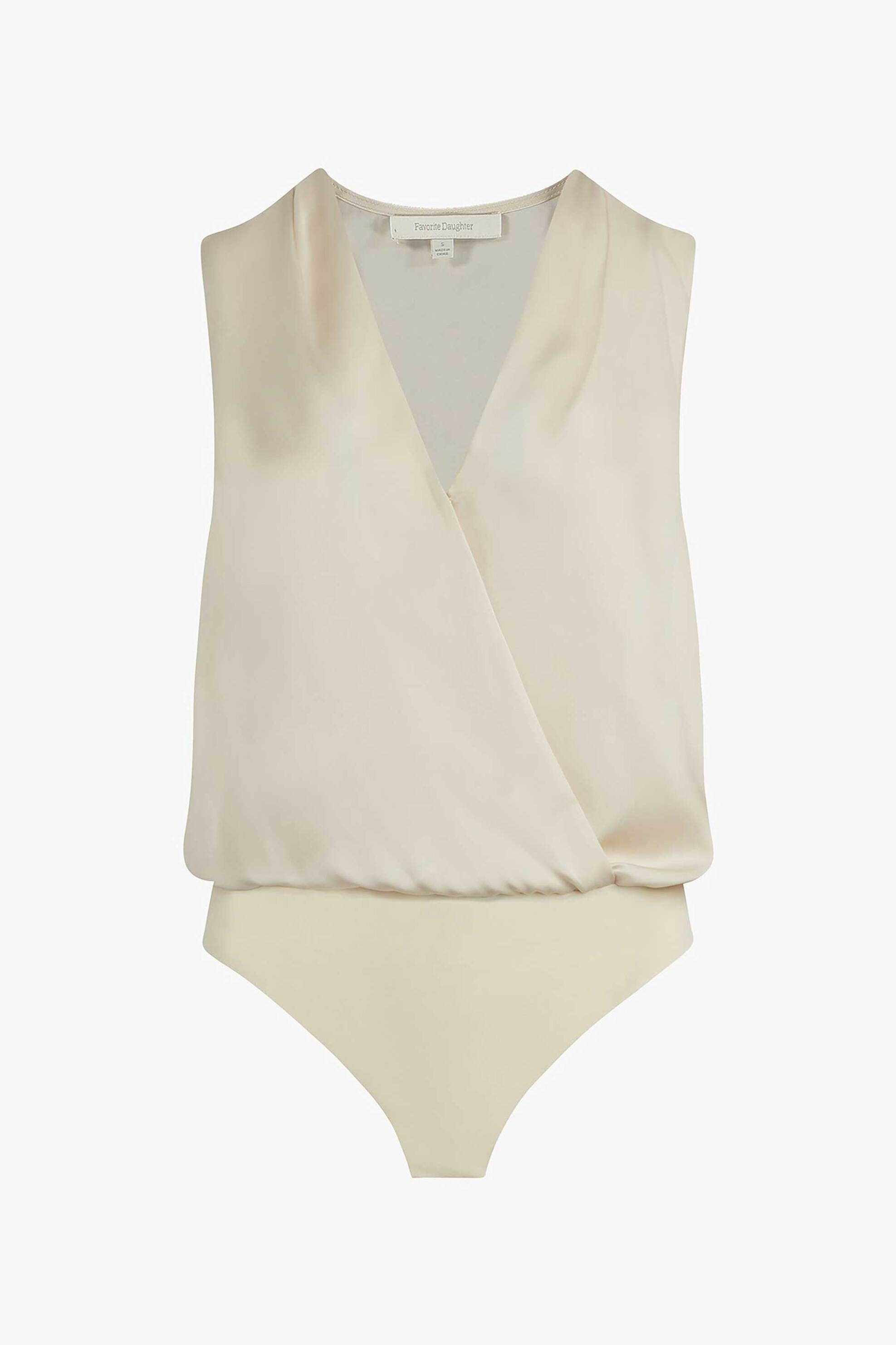Favorite Daughter γυναικείο αμάνικο κορμάκι με V ντεκολτέ "The Sleeveless Date" - 45FEC9SD2504-CPN Εκρού φωτογραφία