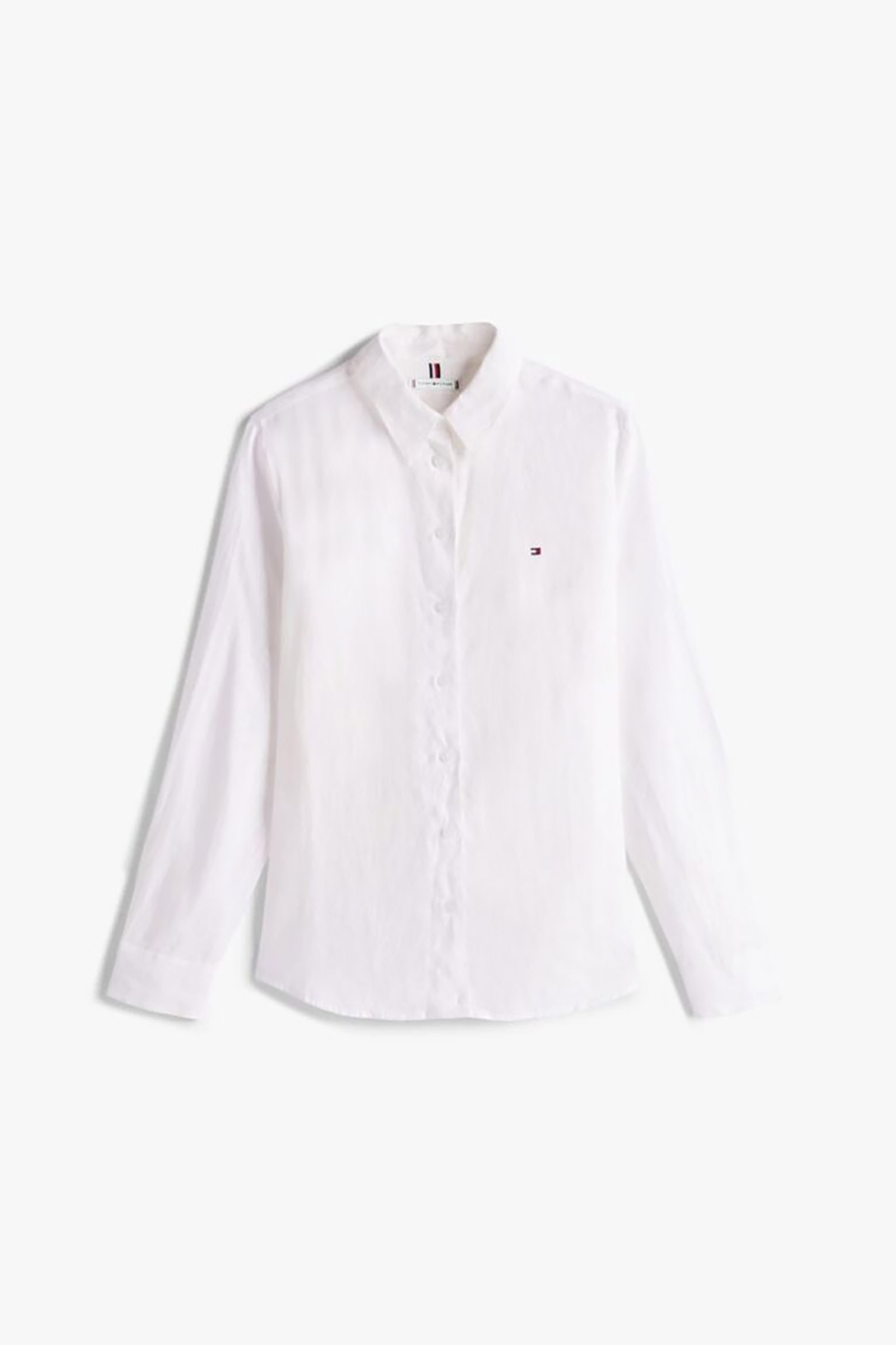 Tommy Hilfiger Γυναικείο Πουκάμισο με Λογότυπο Στο Στήθος - Ww0Ww44679 Λευκό