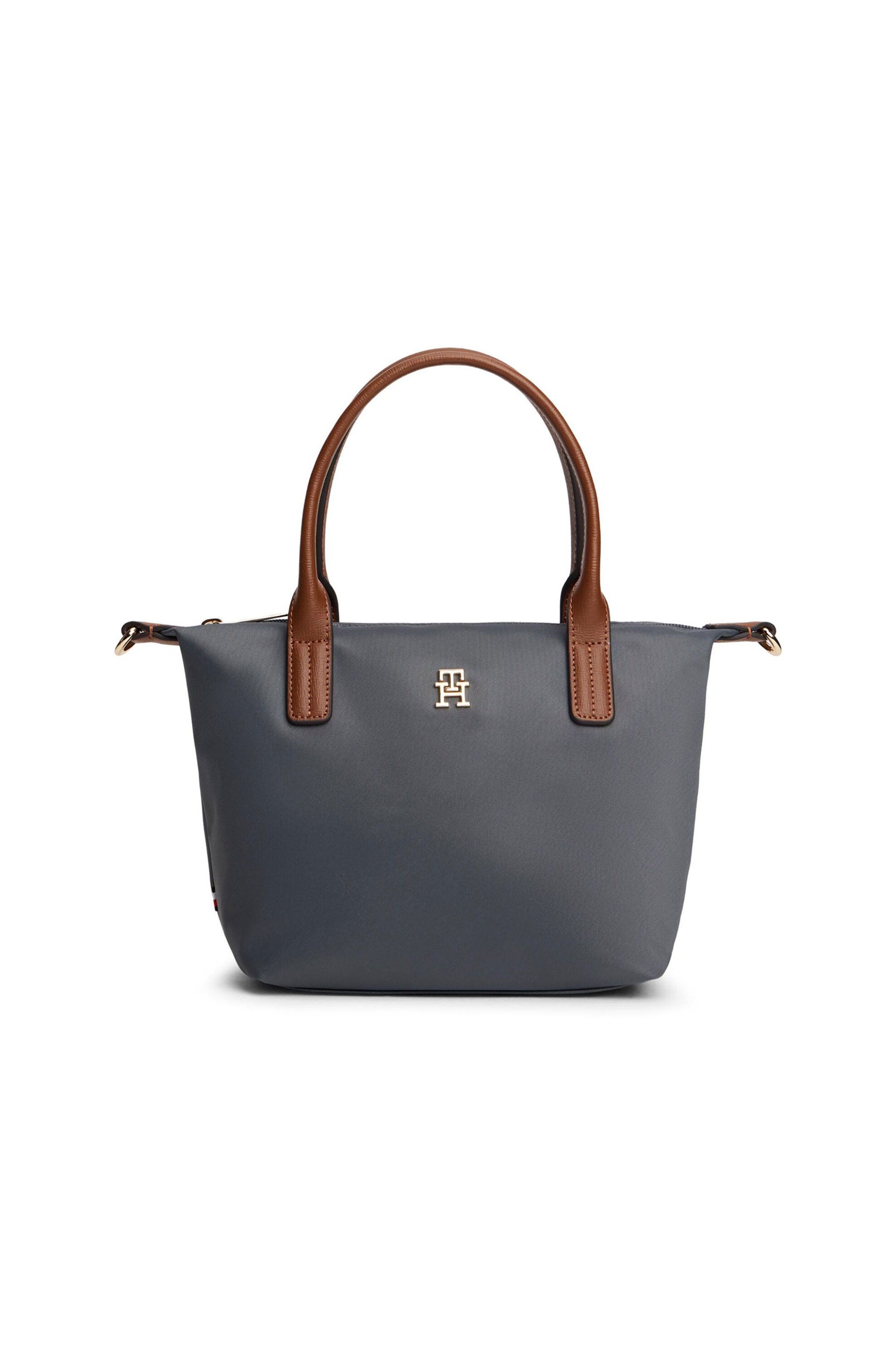TOMMY HILFIGER Tommy Hilfiger γυναικεία τσάντα tote με μεταλλικό μονόγραμμα 