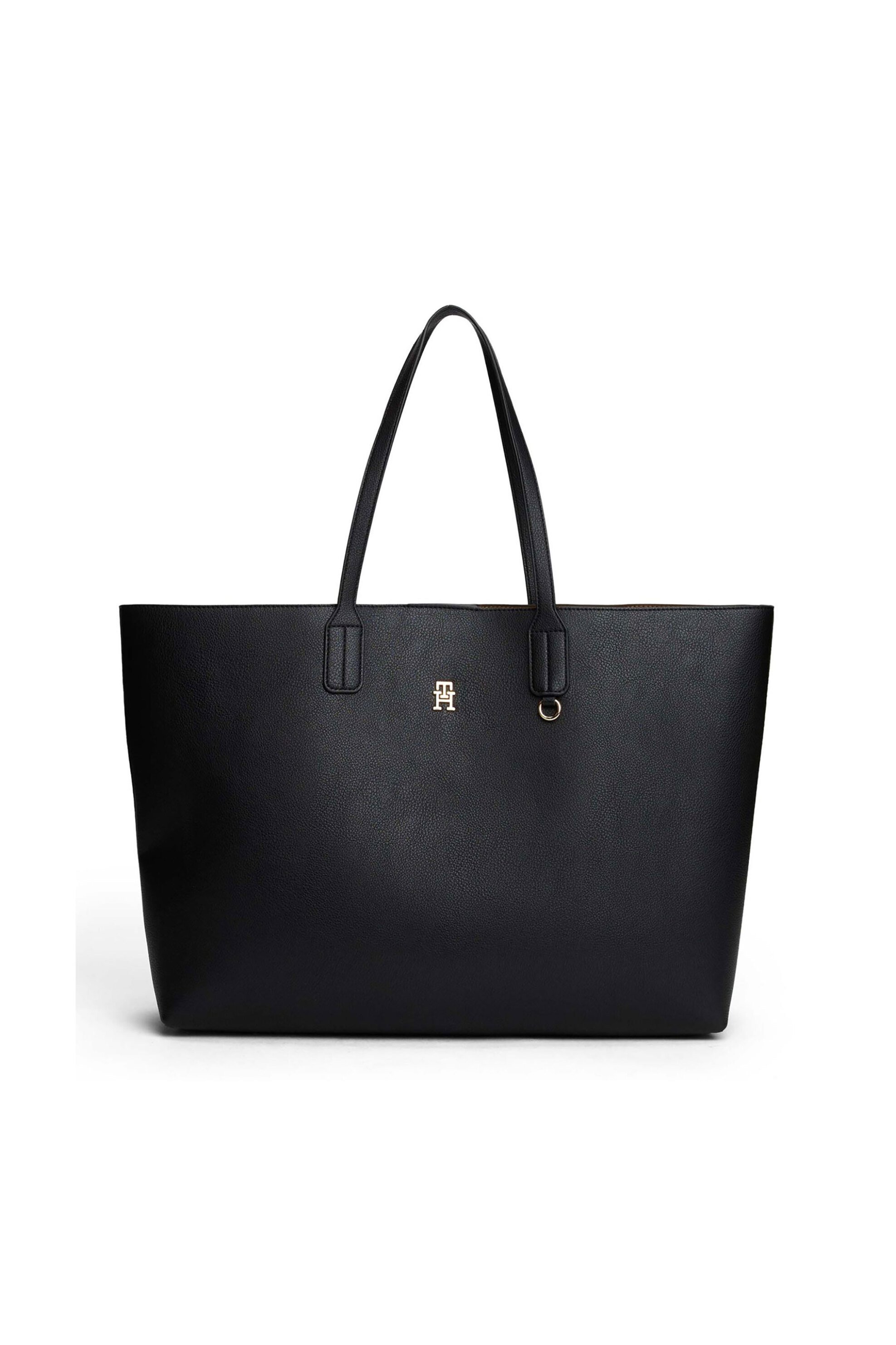 TOMMY HILFIGER Tommy Hilfiger γυναικεία τσάντα shopper με μεταλλικό monogram 