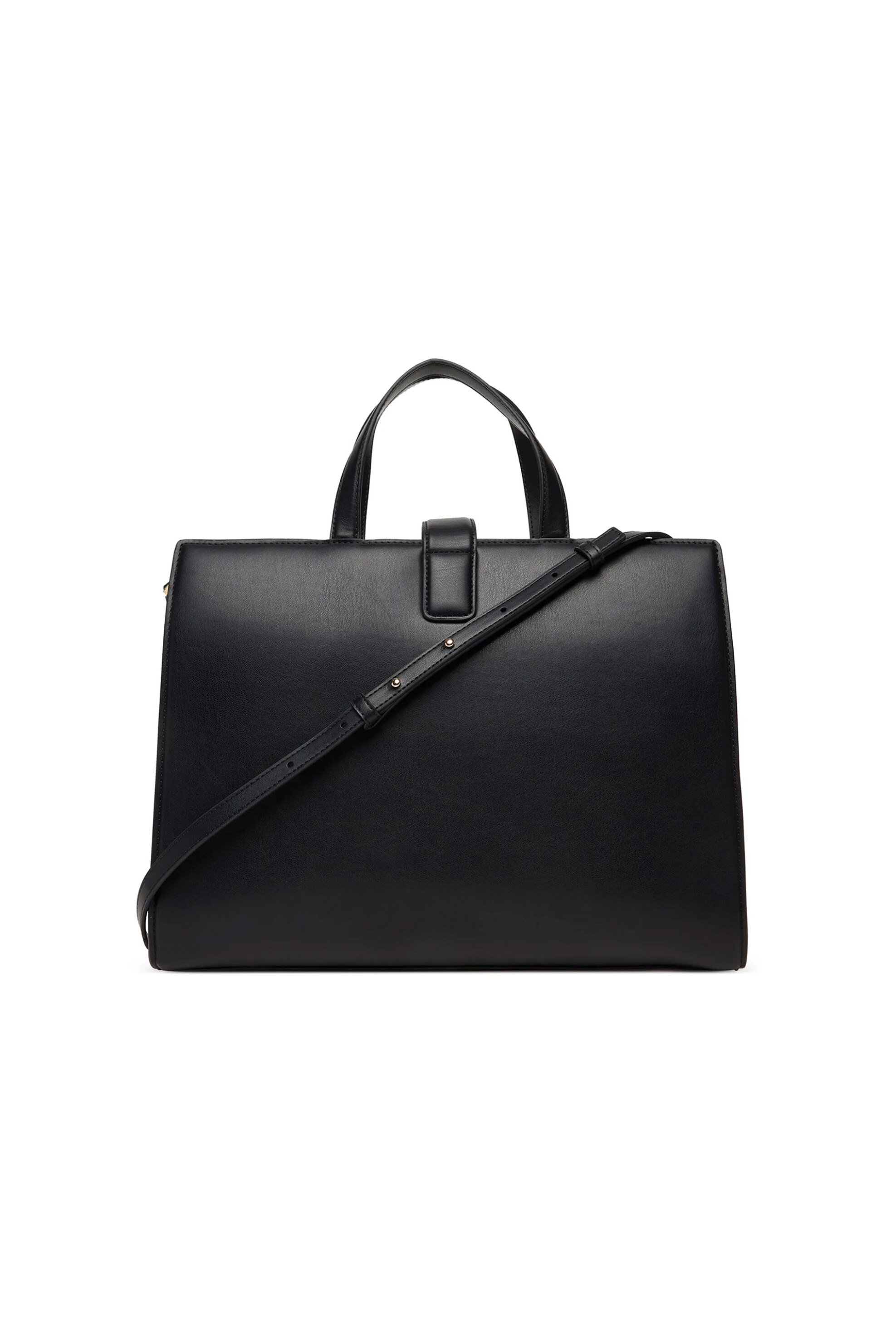 TOMMY HILFIGER Tommy Hilfiger τσάντα χειρός με μεταλλικό λογότυπο "TH Heritage Satchel" - AW0AW18287 Μαύρο - 3