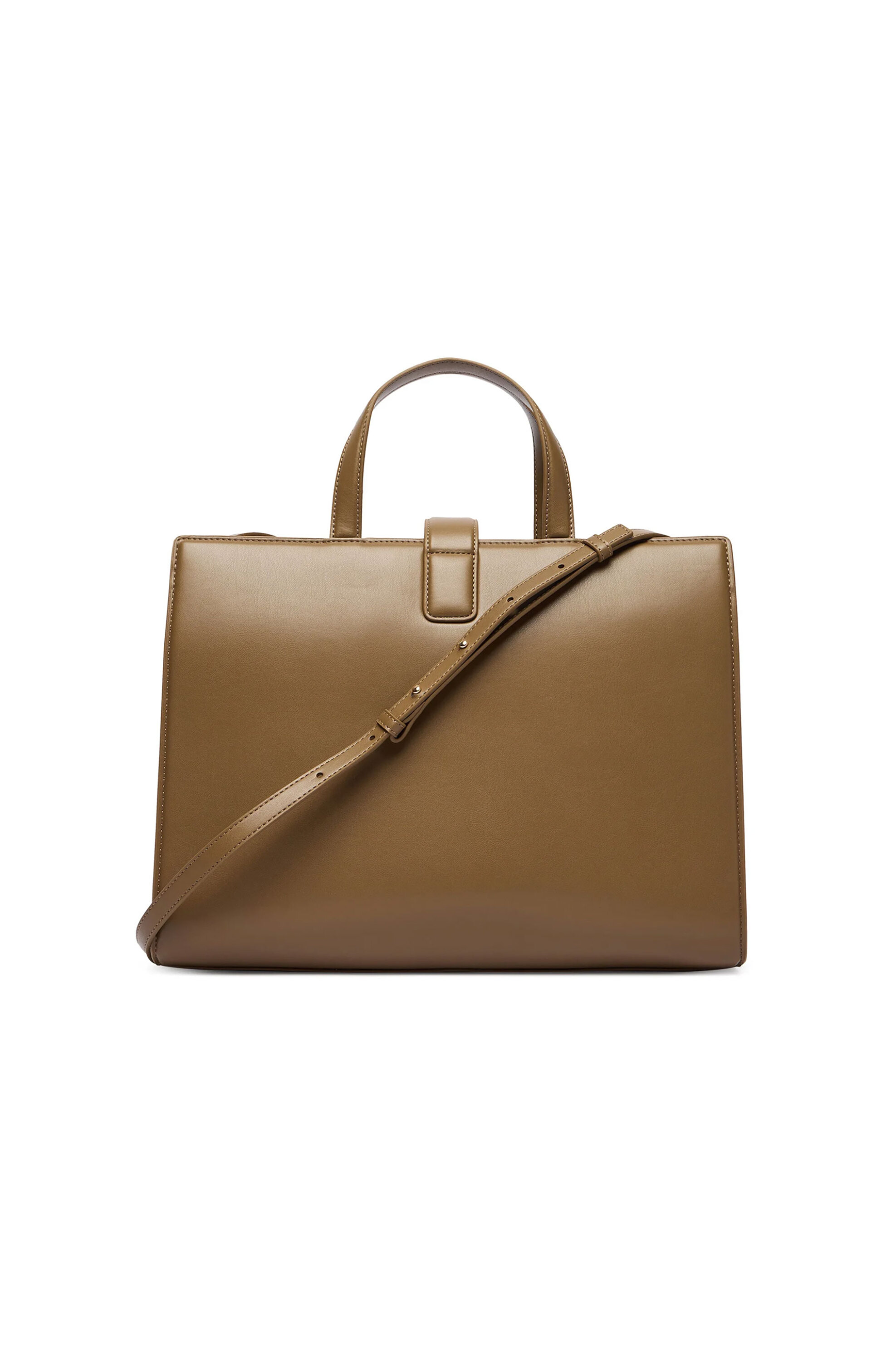 TOMMY HILFIGER Tommy Hilfiger τσάντα χειρός με μεταλλικό λογότυπο "TH Heritage Satchel" - AW0AW18287 Καφέ - 3