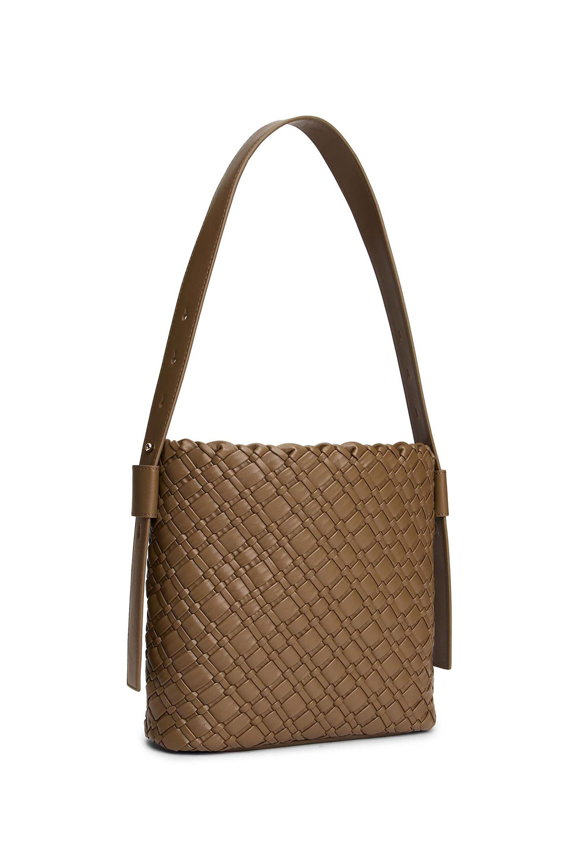 Tommy Hilfiger γυναικεία τσάντα ώμου με μεταλλικό monogram και πλεκτό σχέδιο 
