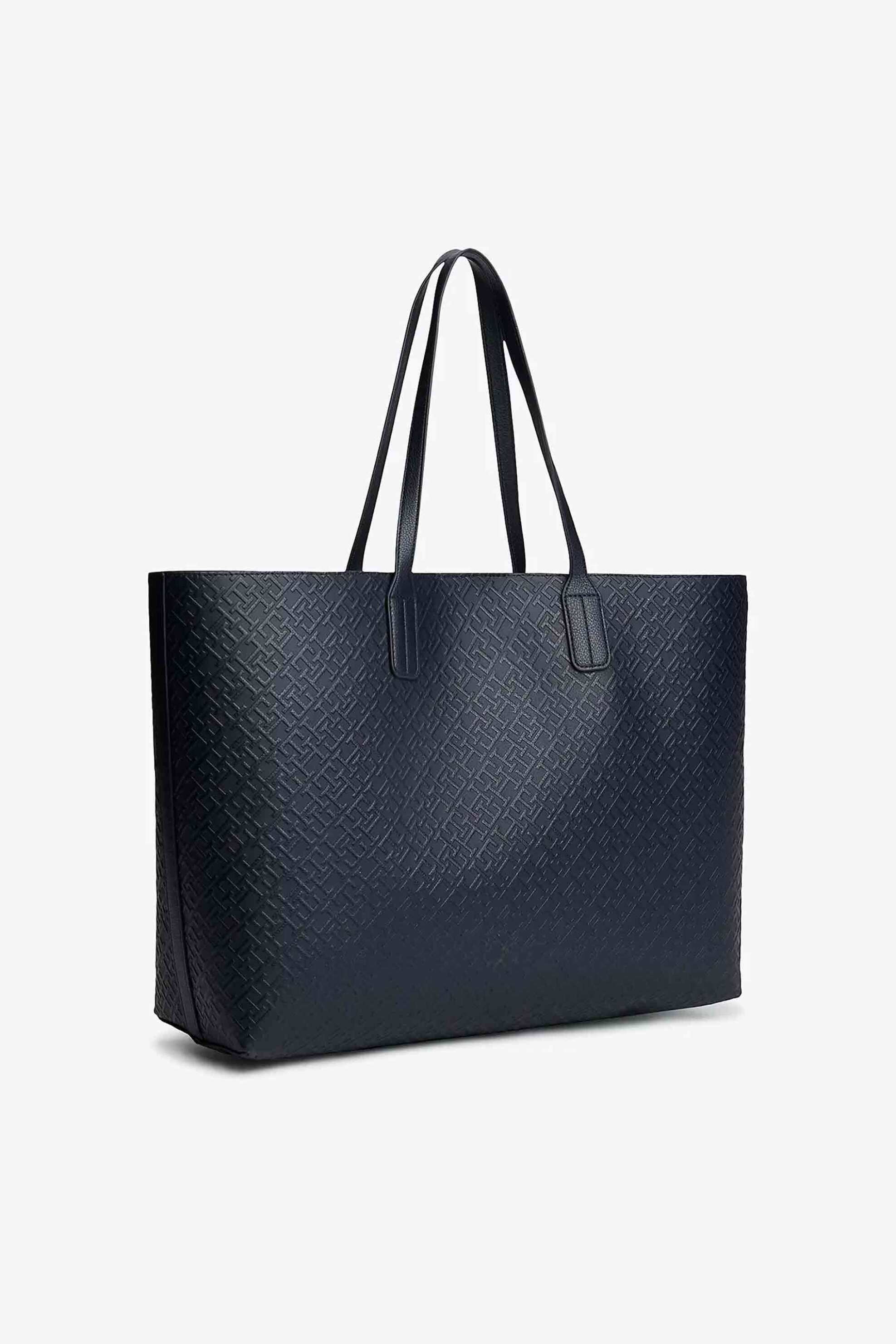 Tommy Hilfiger γυναικεία τσάντα tote με μεταλλικό μονόγραμμα 