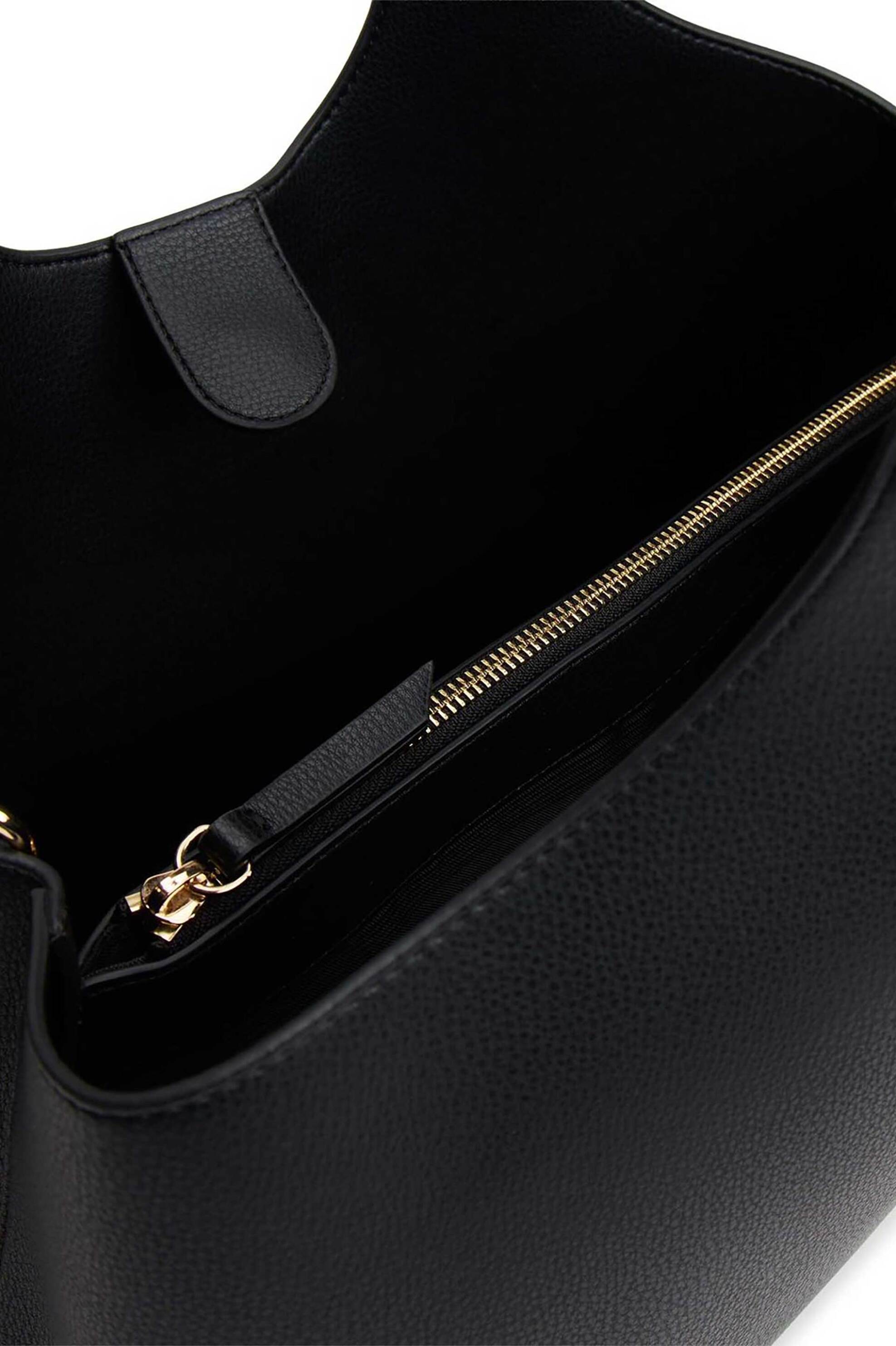 Tommy Hilfiger Τσάντα Χειρός με Μεταλλικό Λογότυπο Th Logo Satchel - Aw0Aw18282 Μαύρο