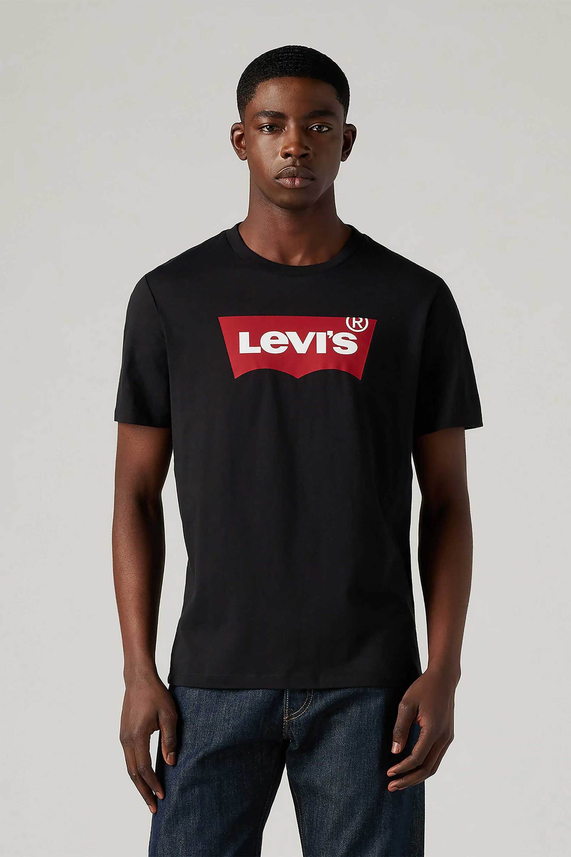 Levi's® ανδρικό T-shirt μονόχρωμο βαμβακερό με contrast logo print 