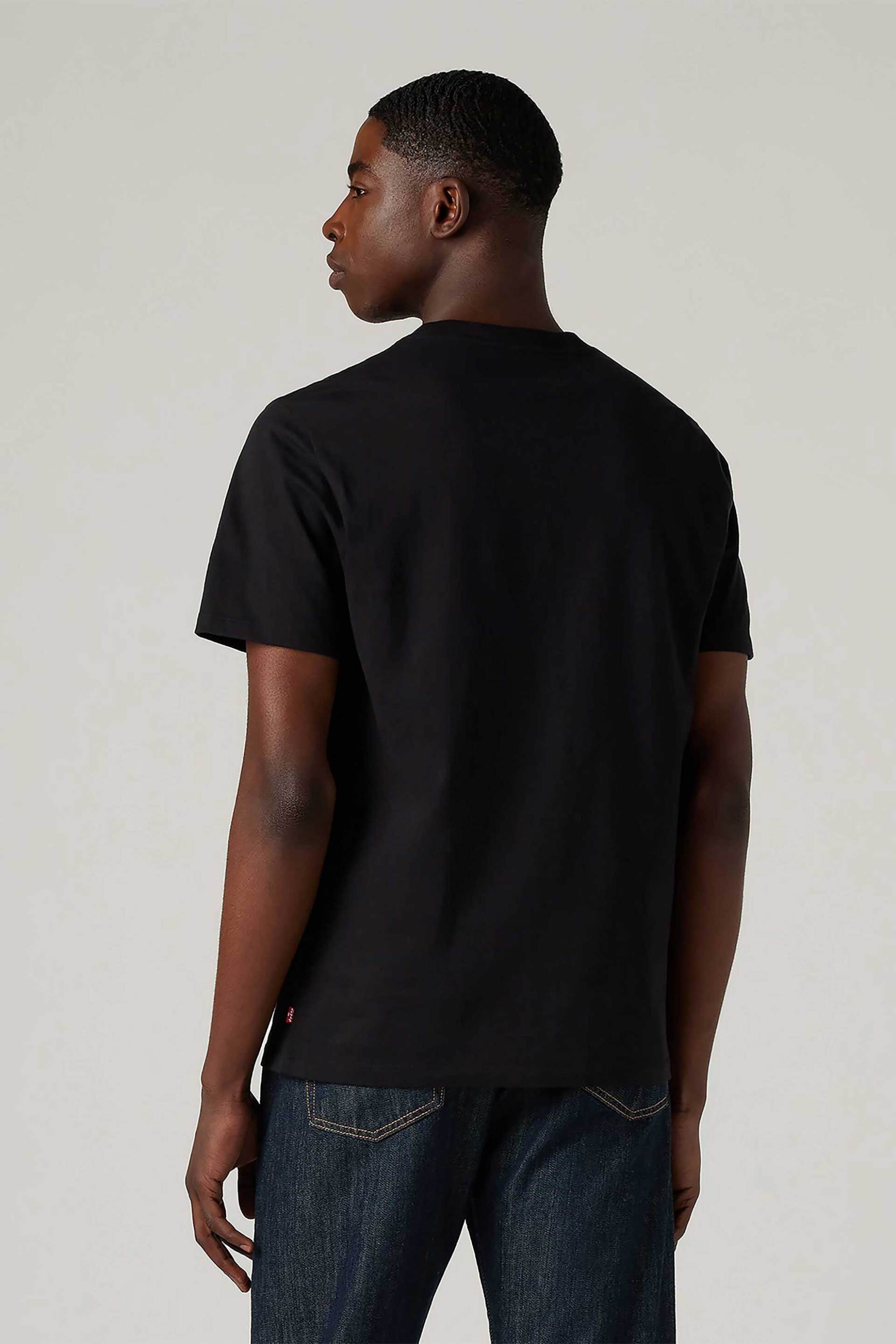 Levi's® ανδρικό T-shirt μονόχρωμο βαμβακερό με contrast logo print "Graphic Set-in" - 177830137 Μαύρο φωτογραφία